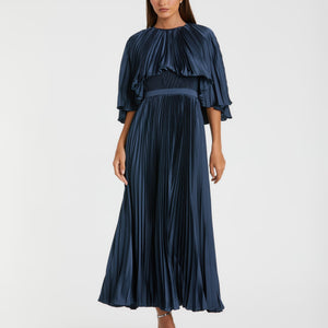 Pleated Caplet T-Length Dress