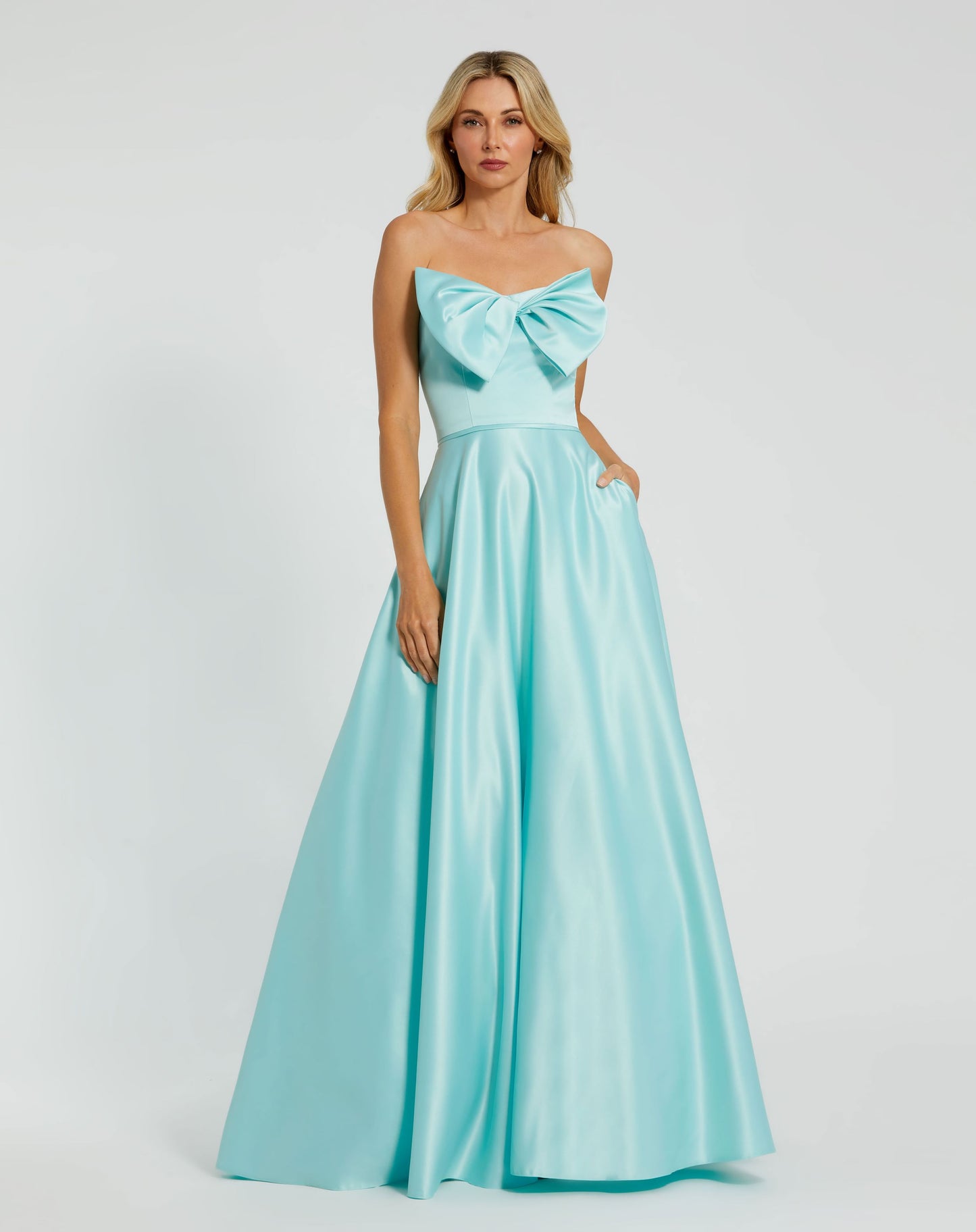 Strapless A-Line Bow Ballgown