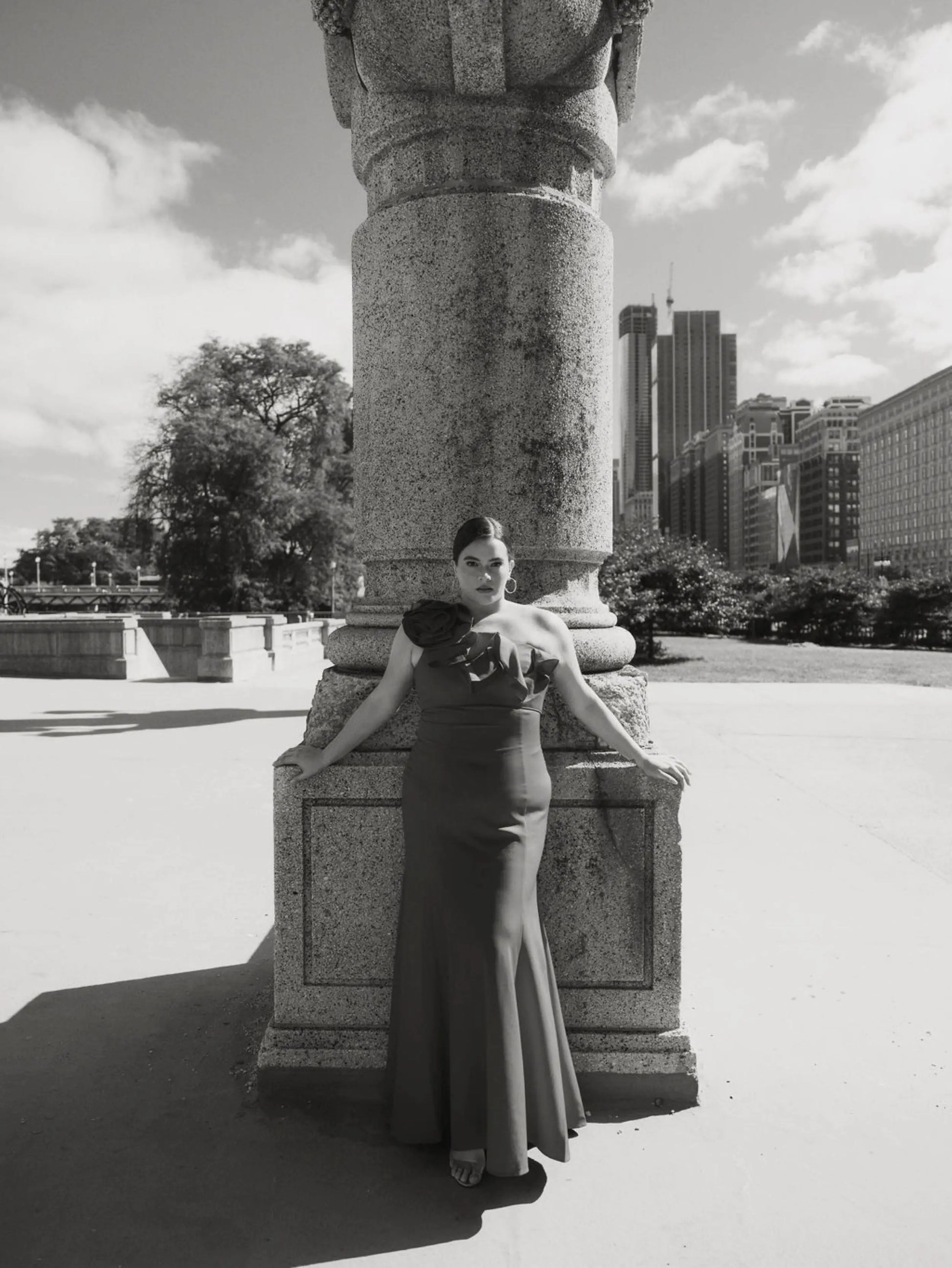 Red One Shoulder Ruffle Detailed Gown (Plus) - FINAL SALE - Mac Duggal