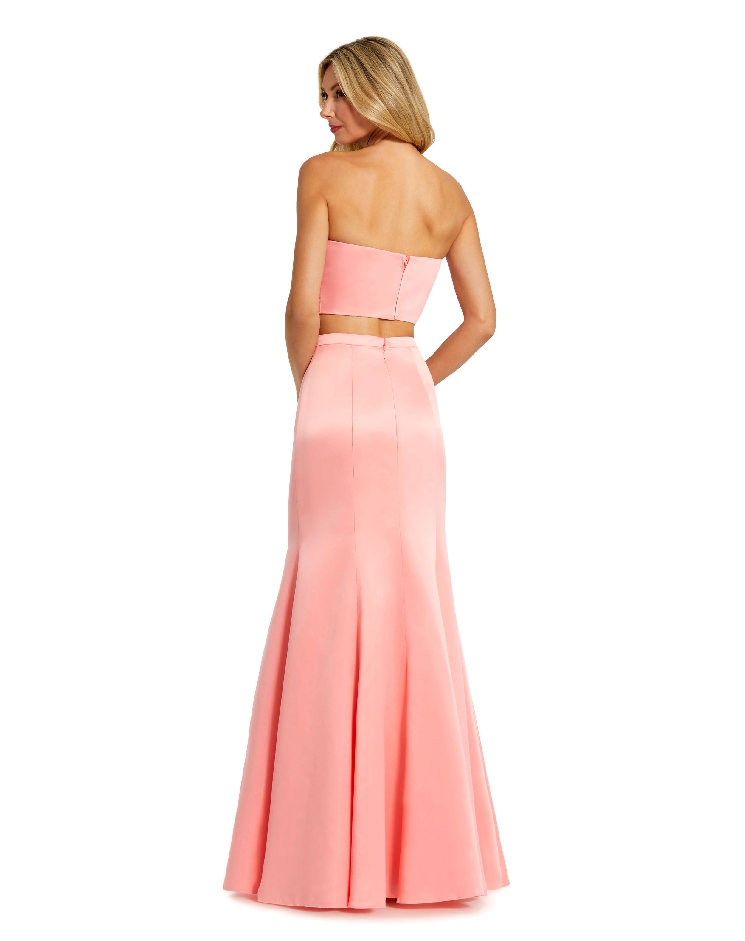 Strapless Bow Top and Mermaid Skirt 2 Piece Set