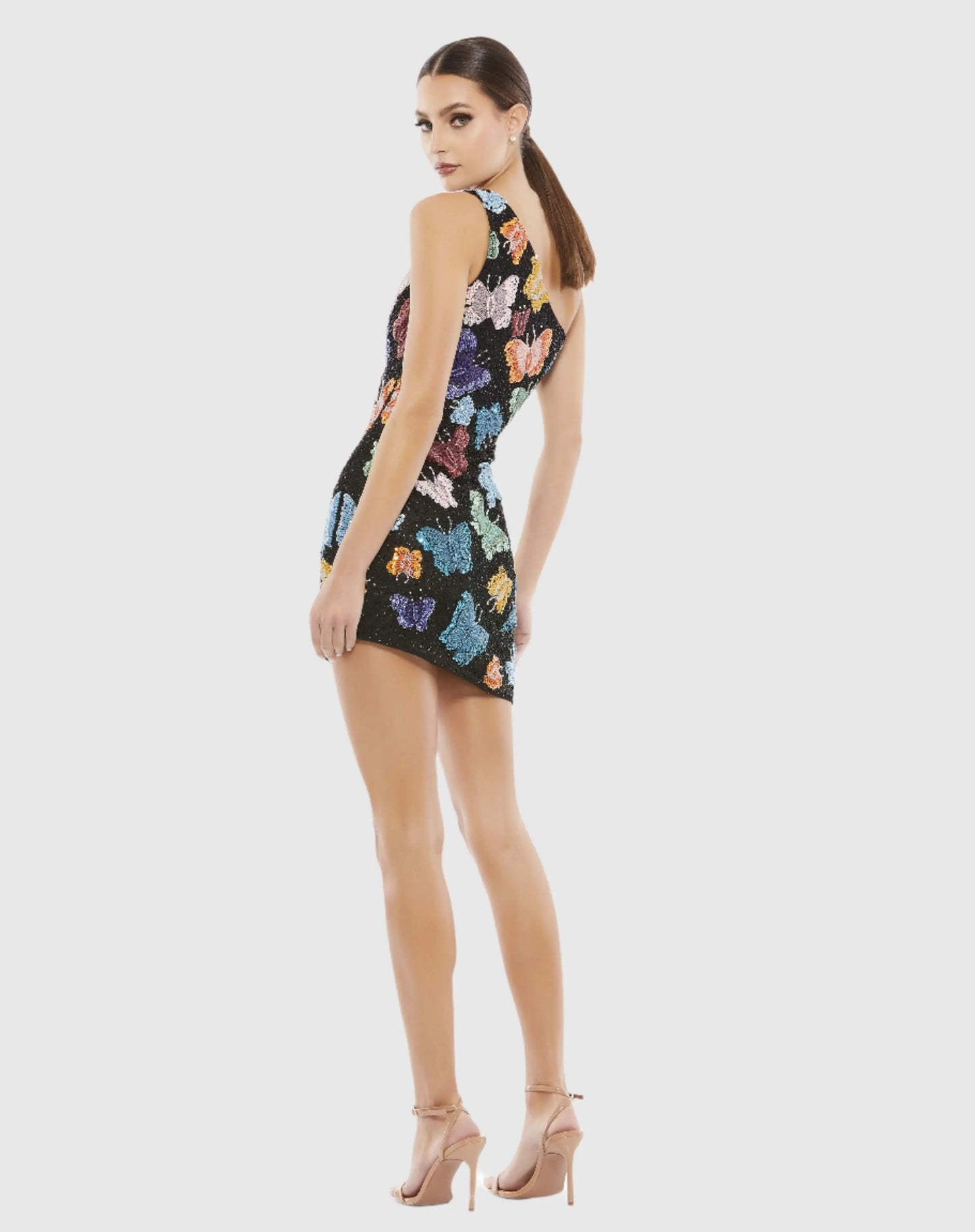 Butterfly Sequin Mini Dress - Mac Duggal