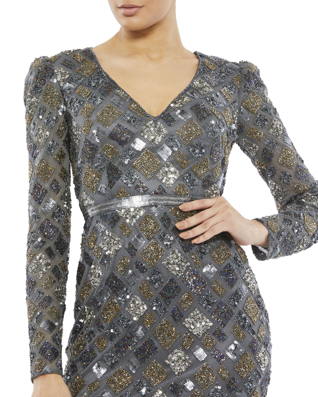 Geo Embellished Midi Sheath Dress - FINAL SALE