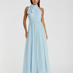 High Neck Chiffon Gown