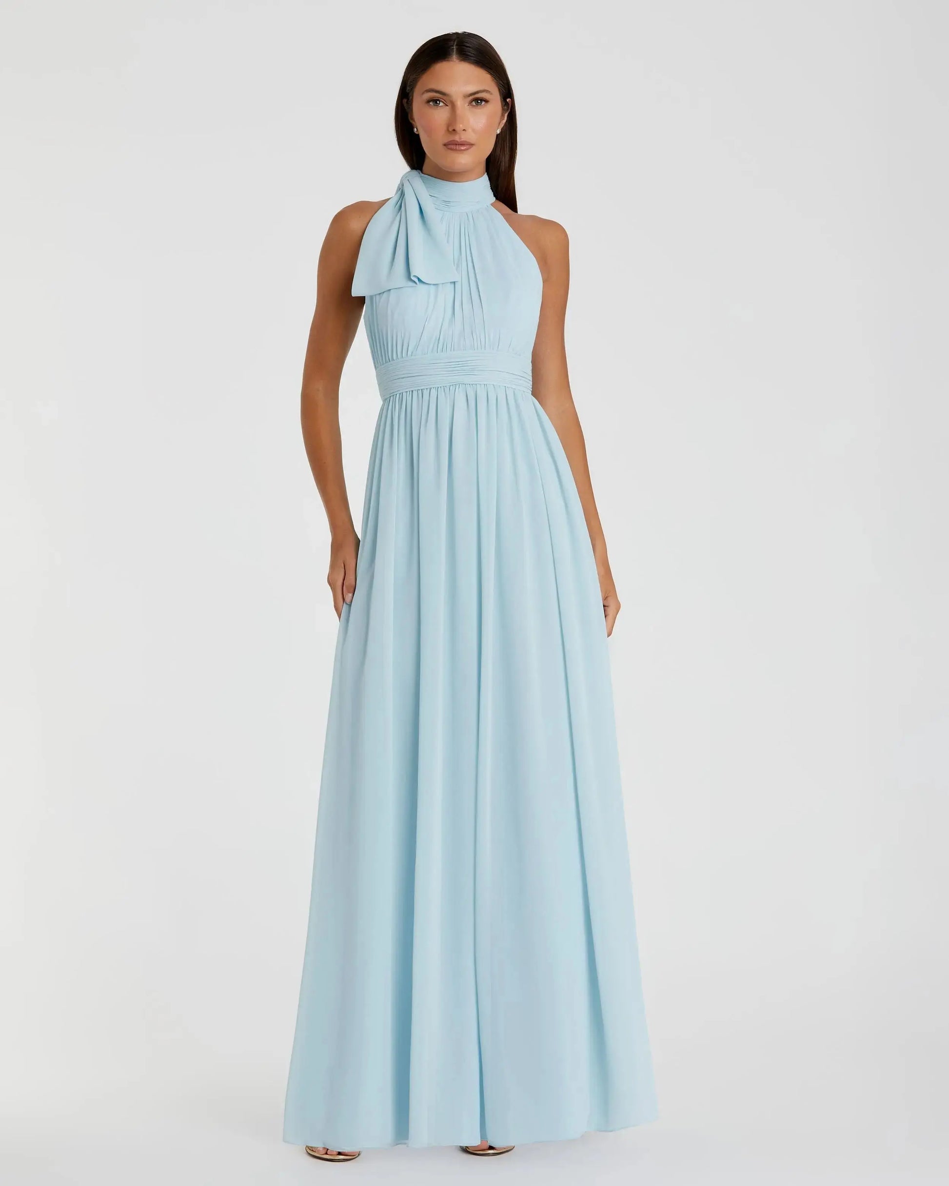 Ieena Duggal 55035 - Halter Prom Gown 12 / Powder Blue Ieena Duggal 55035 - Halter Prom Gown 12 / Powder Blue