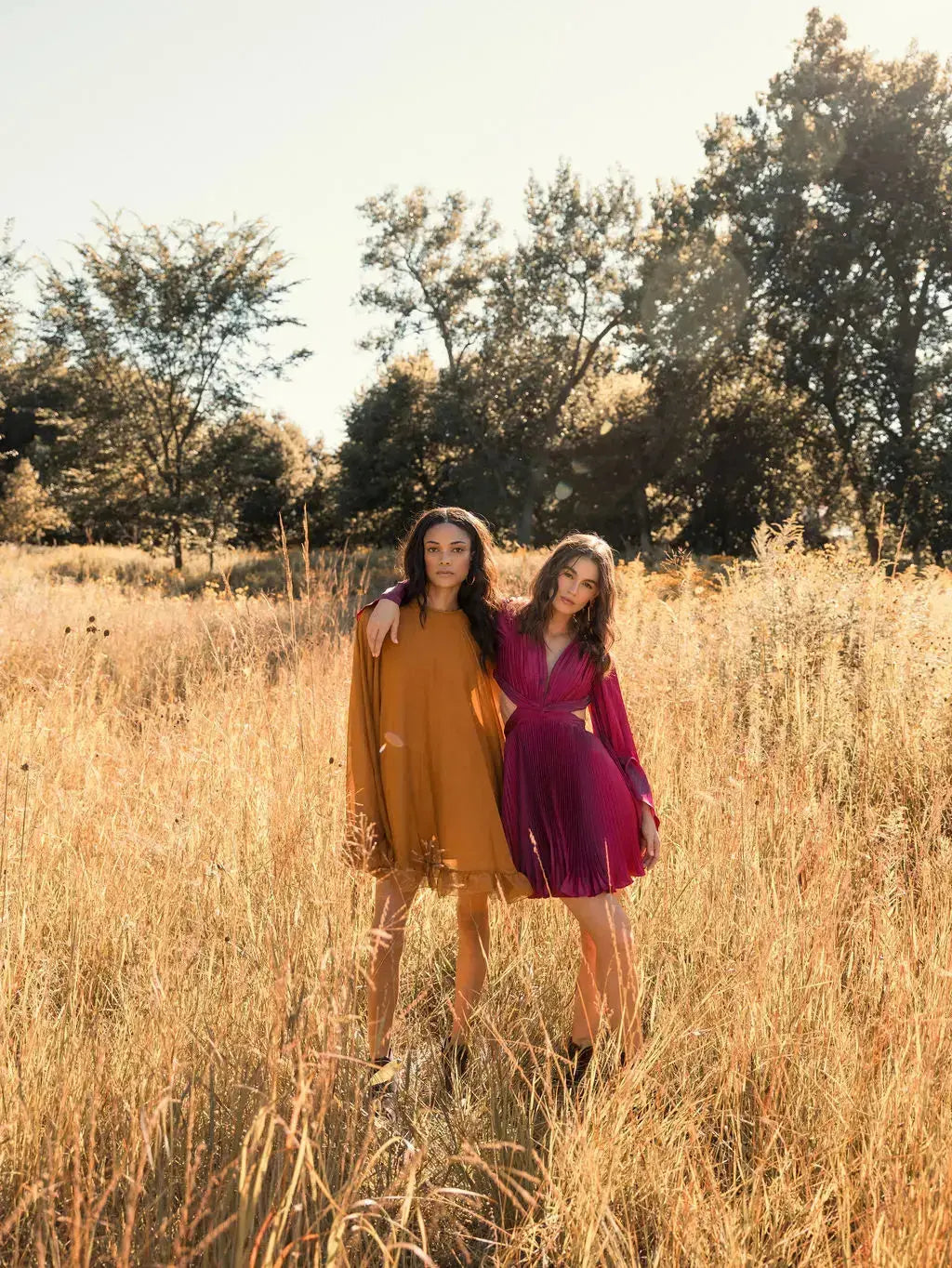 Dark Yellow High Neck Ruffle Hem Cape Mini Dress - Ieena for Mac Duggal