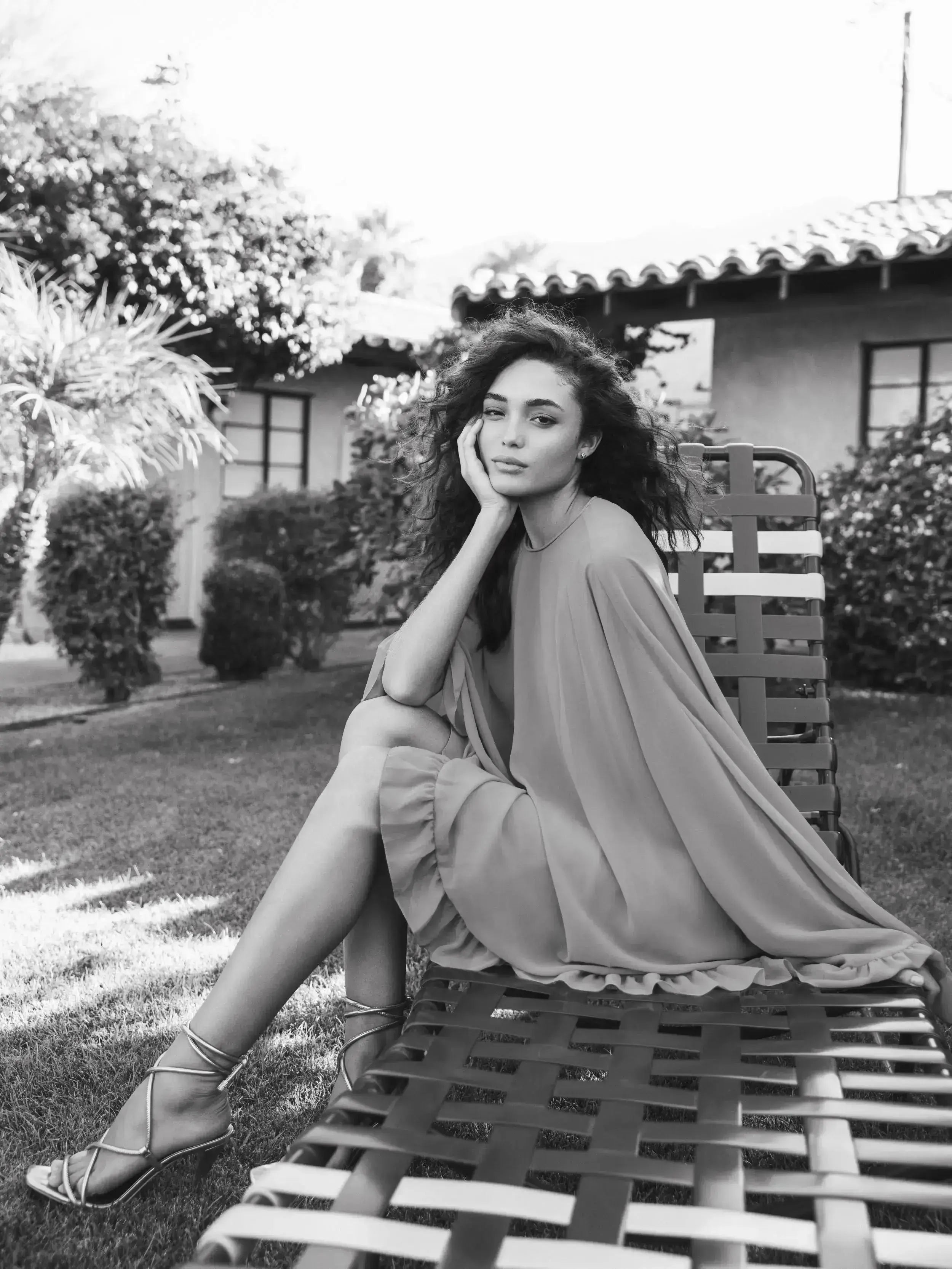 Green High Neck Ruffle Hem Cape Mini Dress - Ieena for Mac Duggal