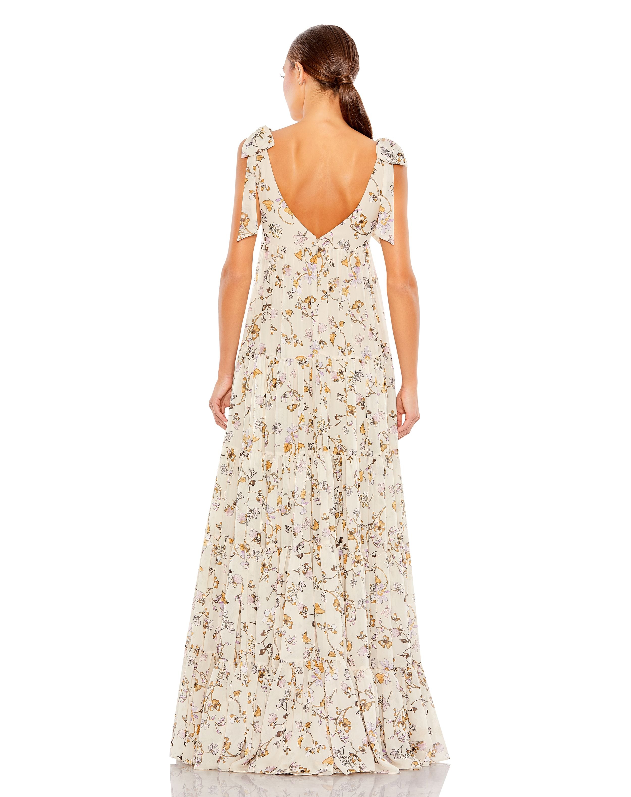 Ruffle Tiered Sleeveless Empire Waist Gown | Sample | Sz. 2