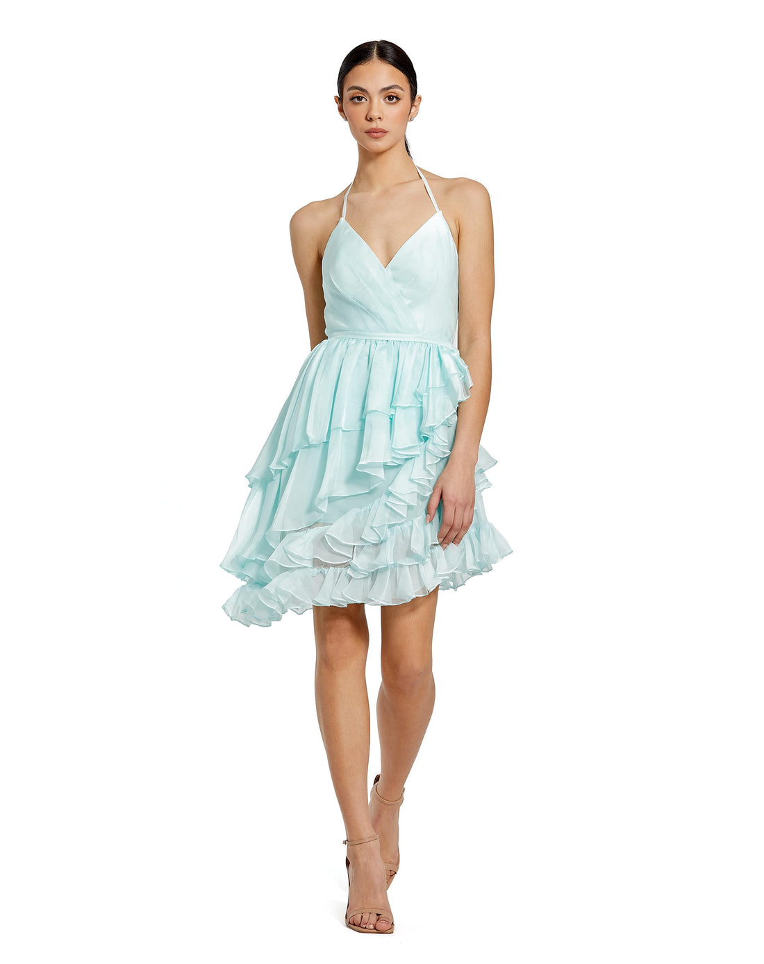 Halter Neck Tiered Ruffle Dress | Sample | Sz. 2