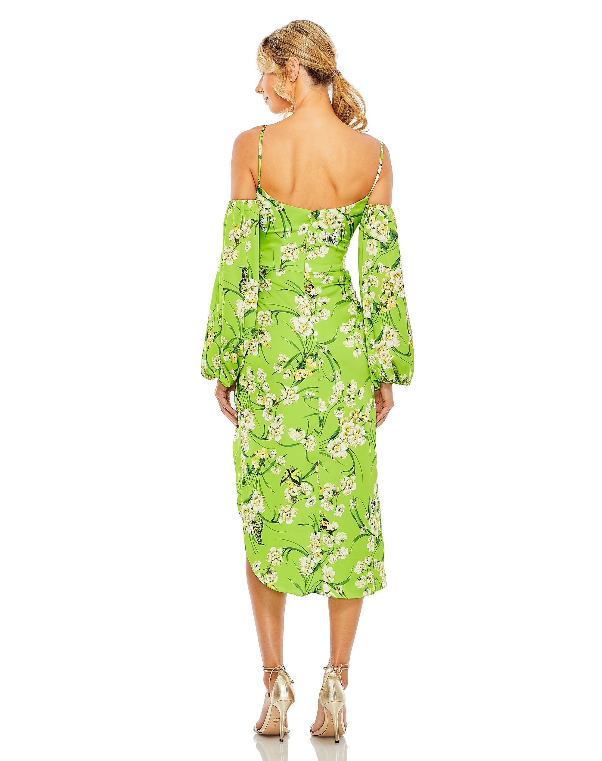Off the shoulder floral print dress with keyhole | Sample | Sz. 2