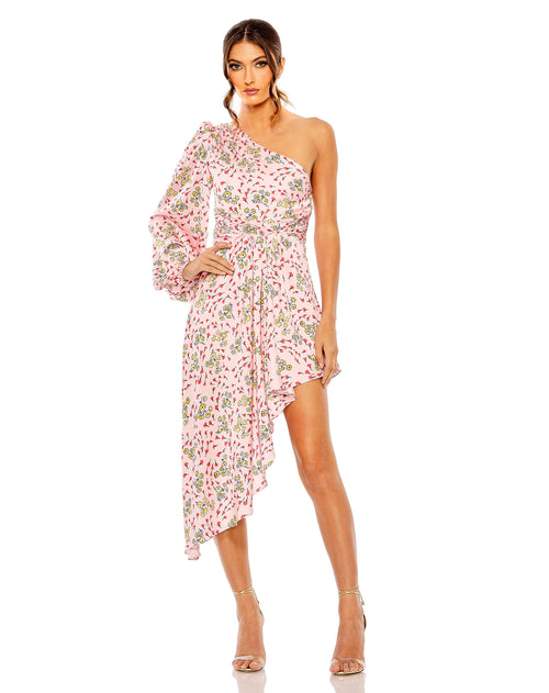 Robe asymétrique asymétrique à imprimé floral | Échantillon | Taille. 2 