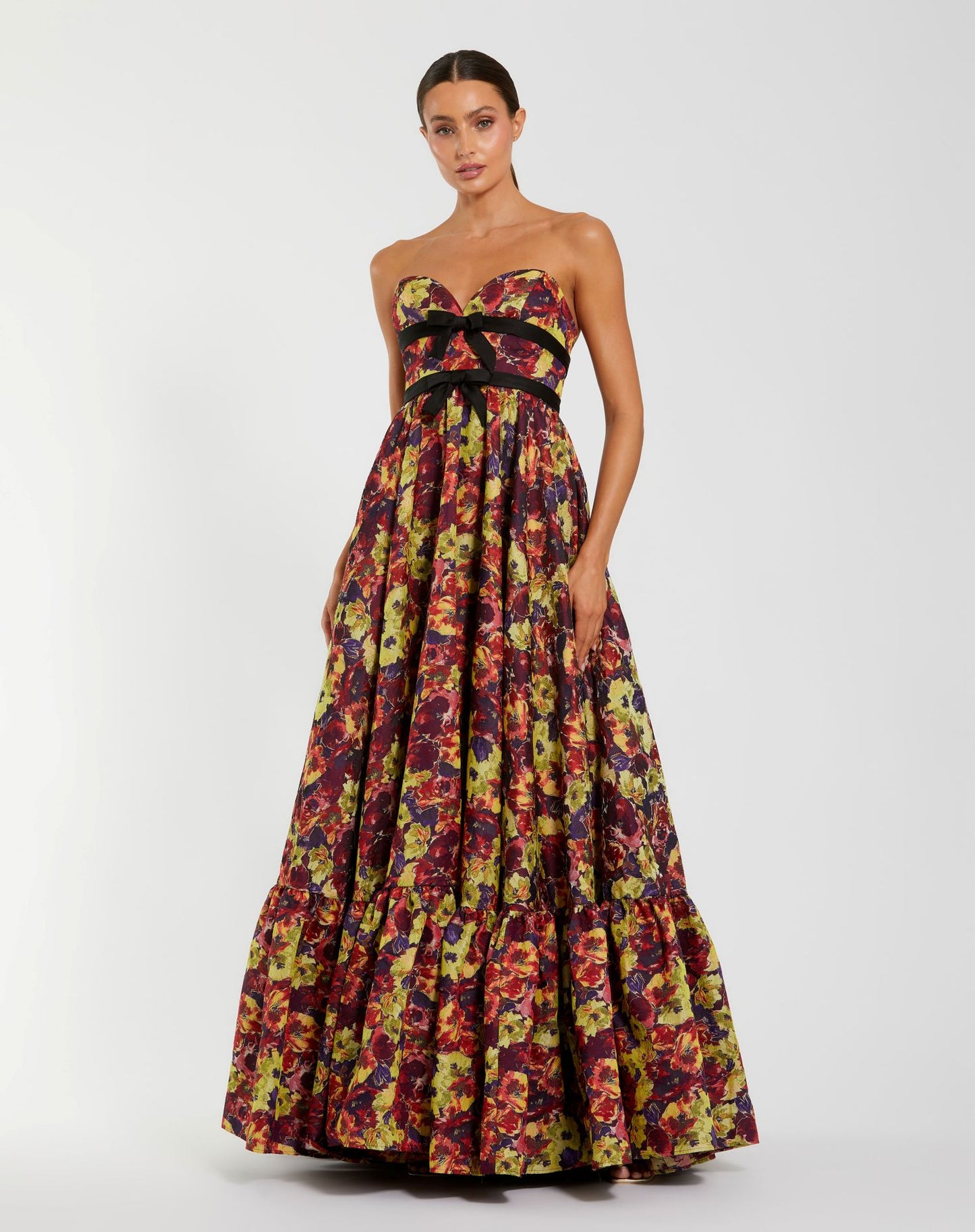 Multicolor Sleeveless Sweetheart Neck A-Line Gown - Ieena for Mac Duggal