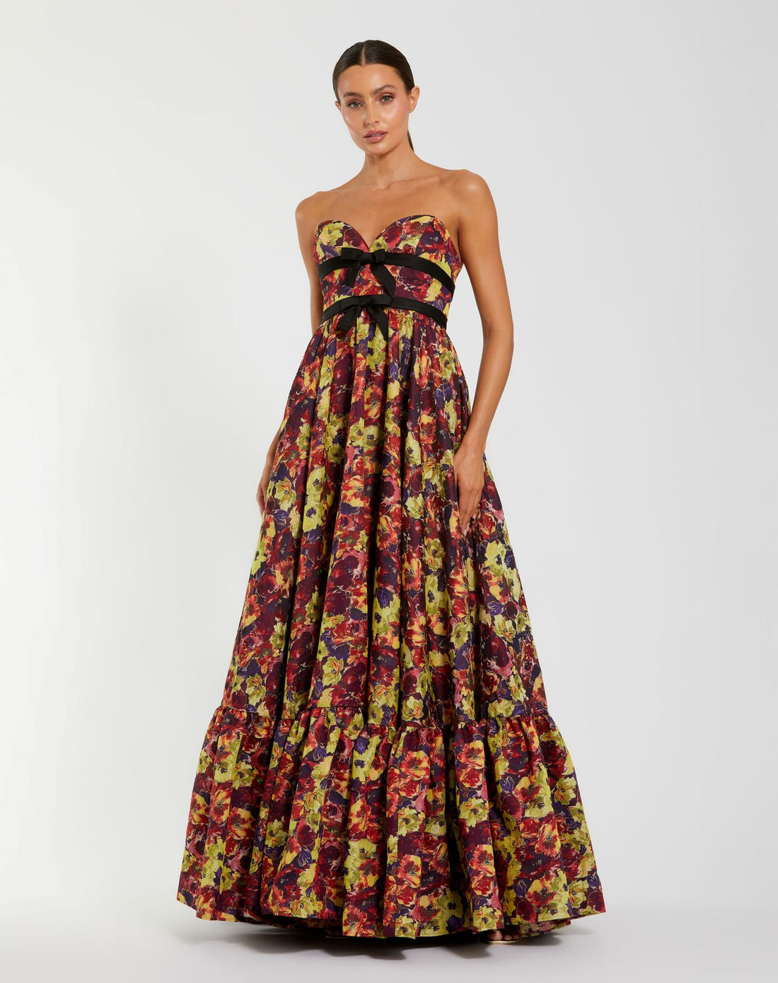Multicolor Sleeveless Sweetheart Neck A-Line Gown - Ieena for Mac Duggal