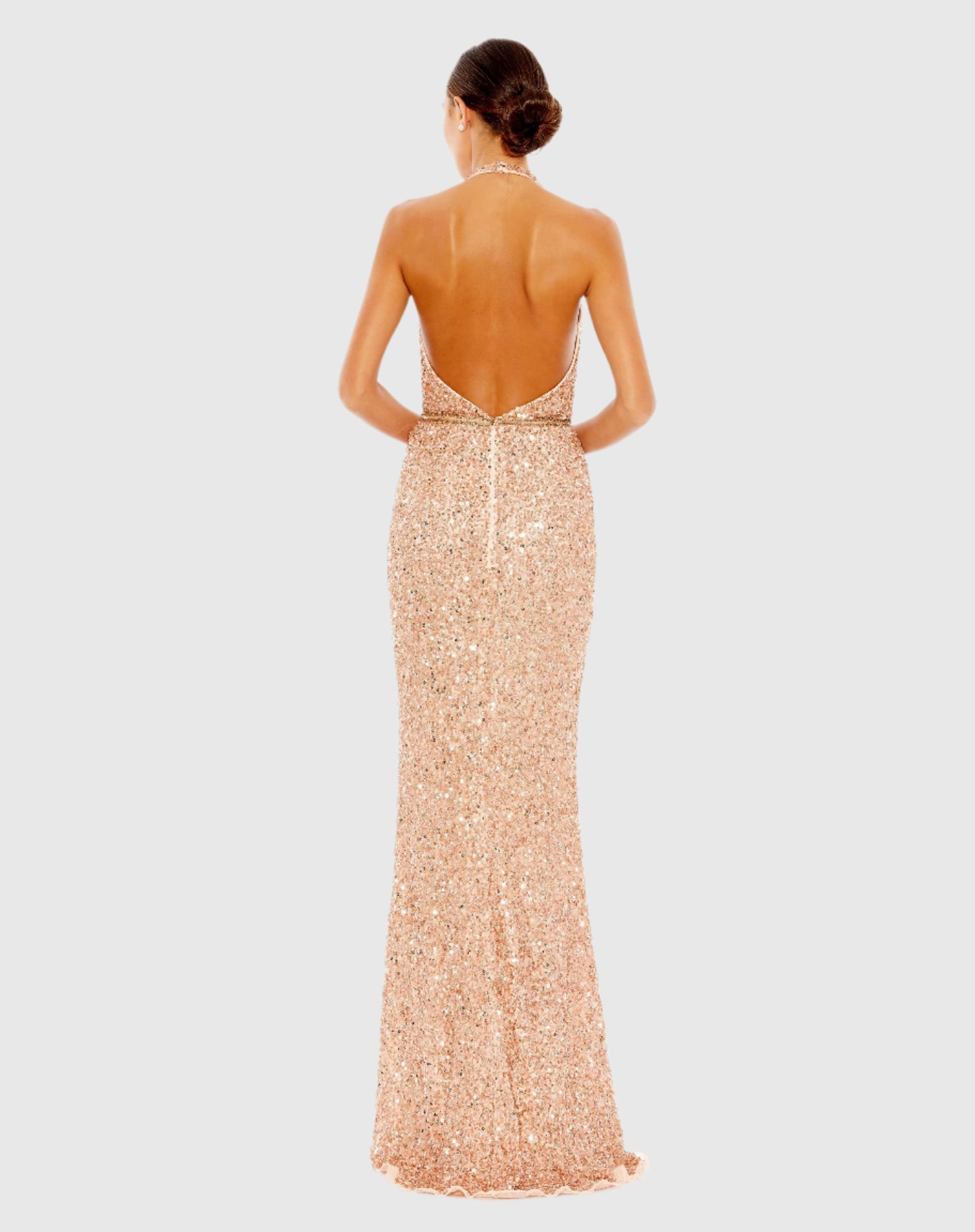 Sleeveless Halter Neck Gown