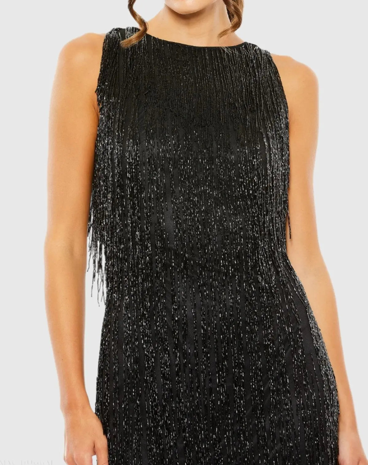 Embellished Beaded Fringe Dress - Mac Duggal