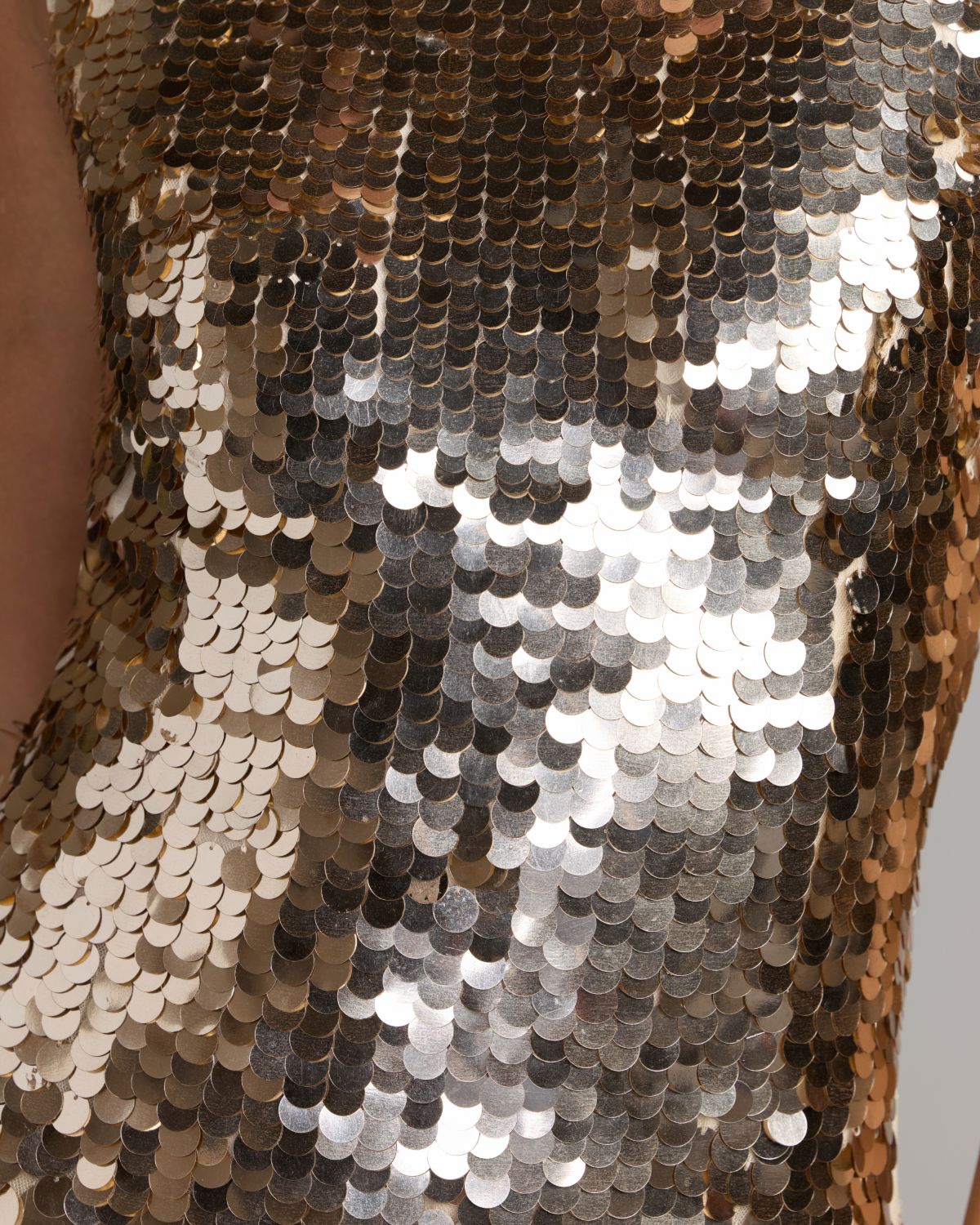Gold Sleeveless Sequin Column Gown Mac Duggal