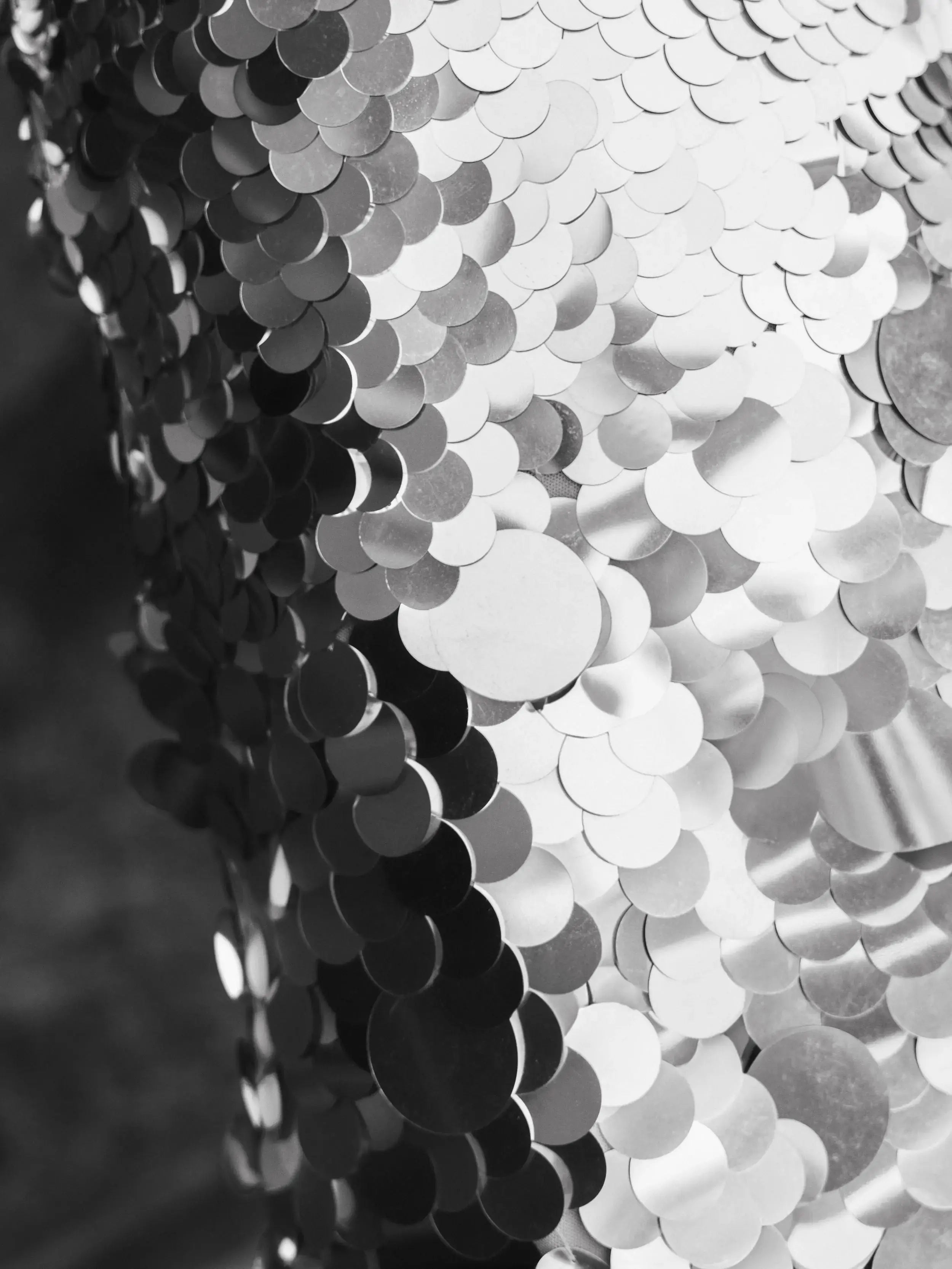 Gold Sleeveless Disc Sequin Trapeze Dress - Mac Duggal