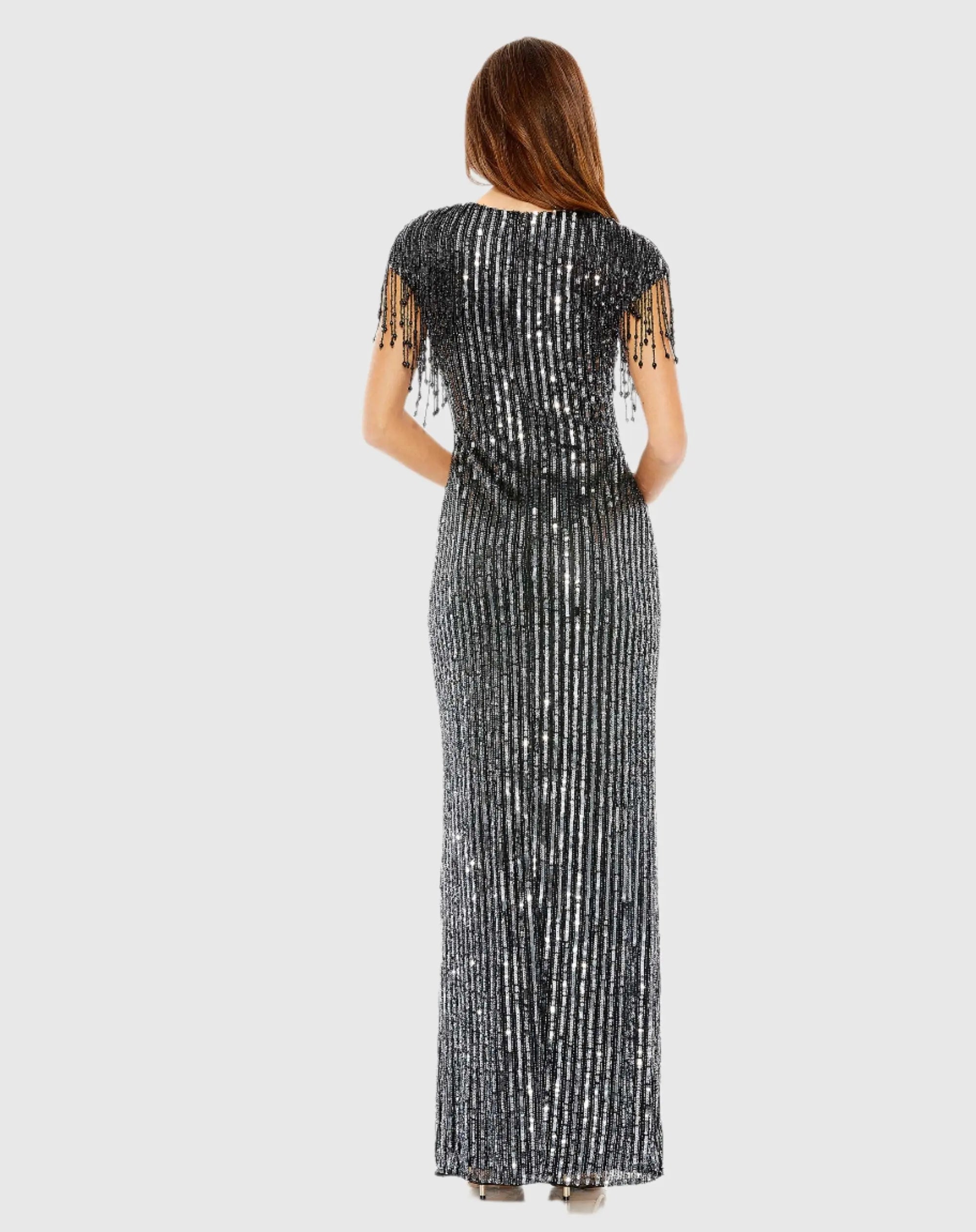 Embellished Fringe Gown - Mac Duggal