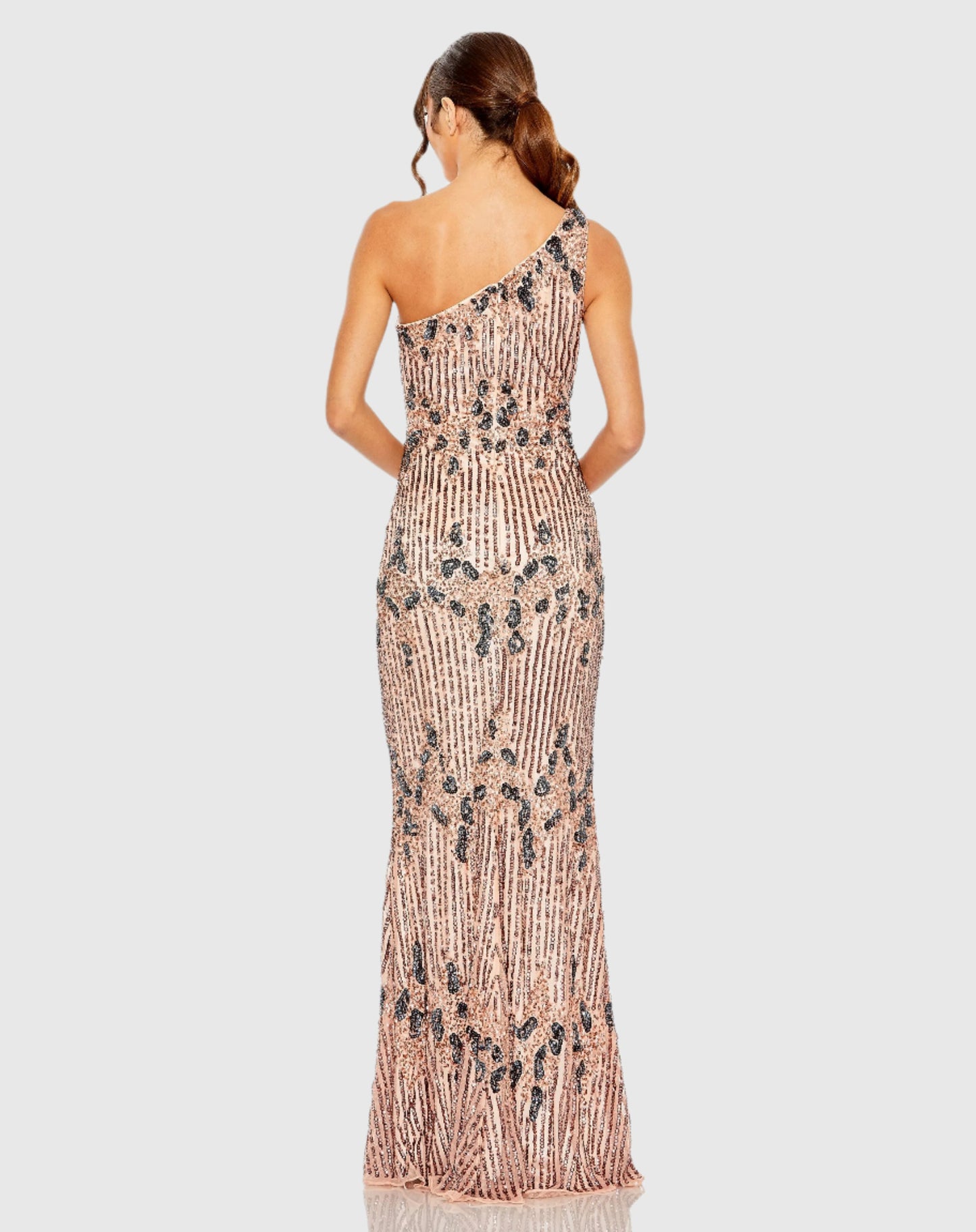 One Shoulder Embellished Gown