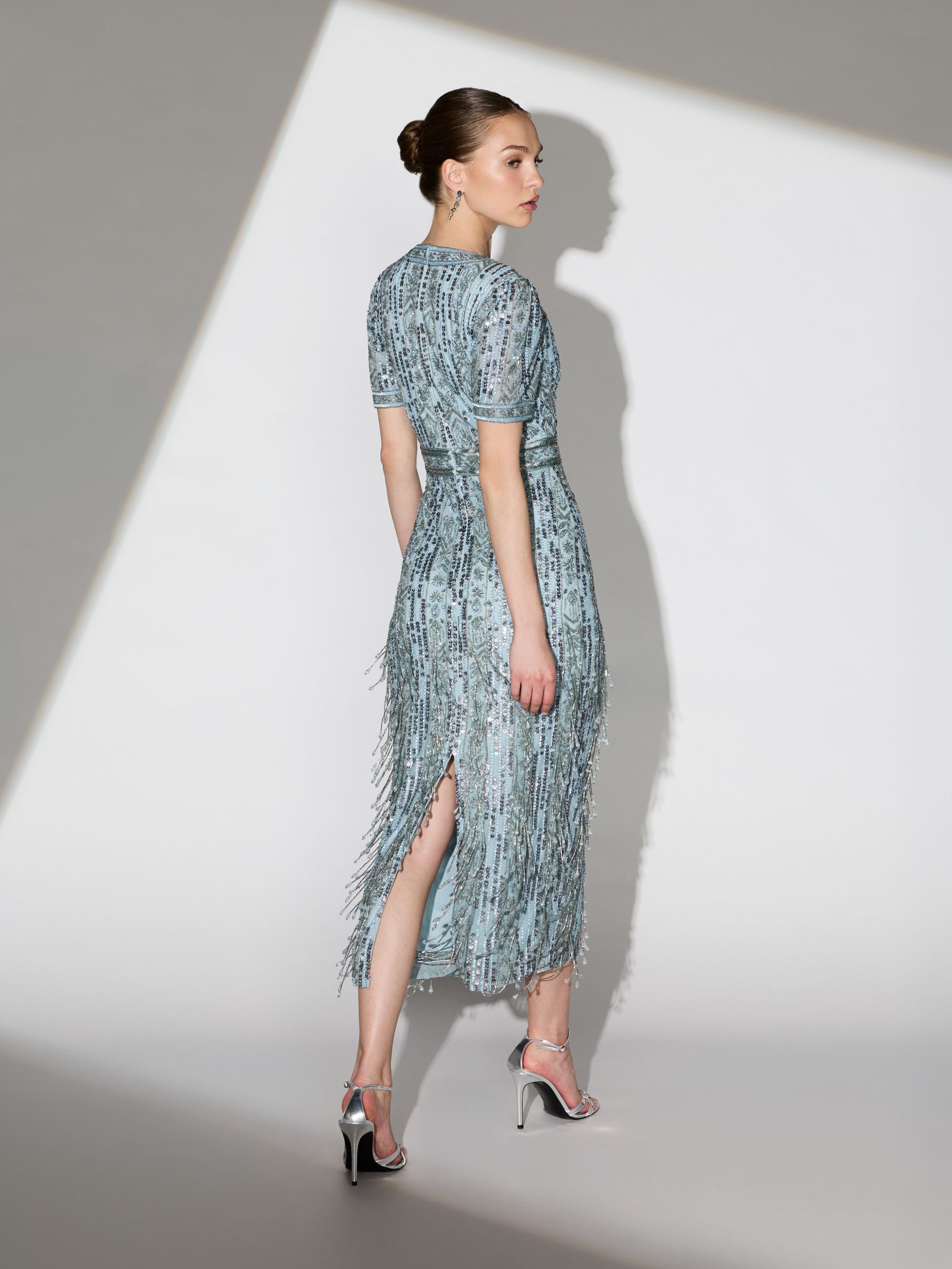 新品⭕️Mac Duggal ビジュー　ビーズ　装飾　チュールロングドレス　希少 Mac Duggal ラグジュアリードレス - イブニングガウン、カクテル