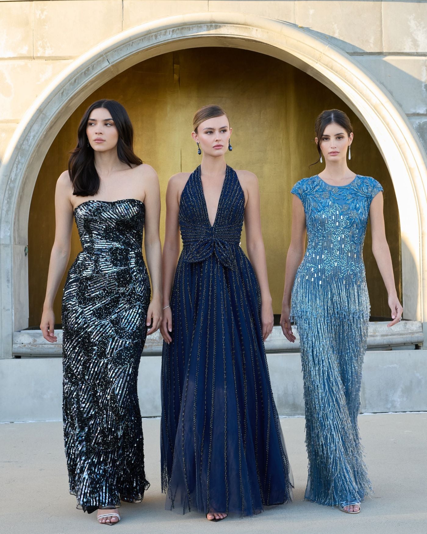 Black Multicolor Sequin Strapless Column Gown Mac Duggal