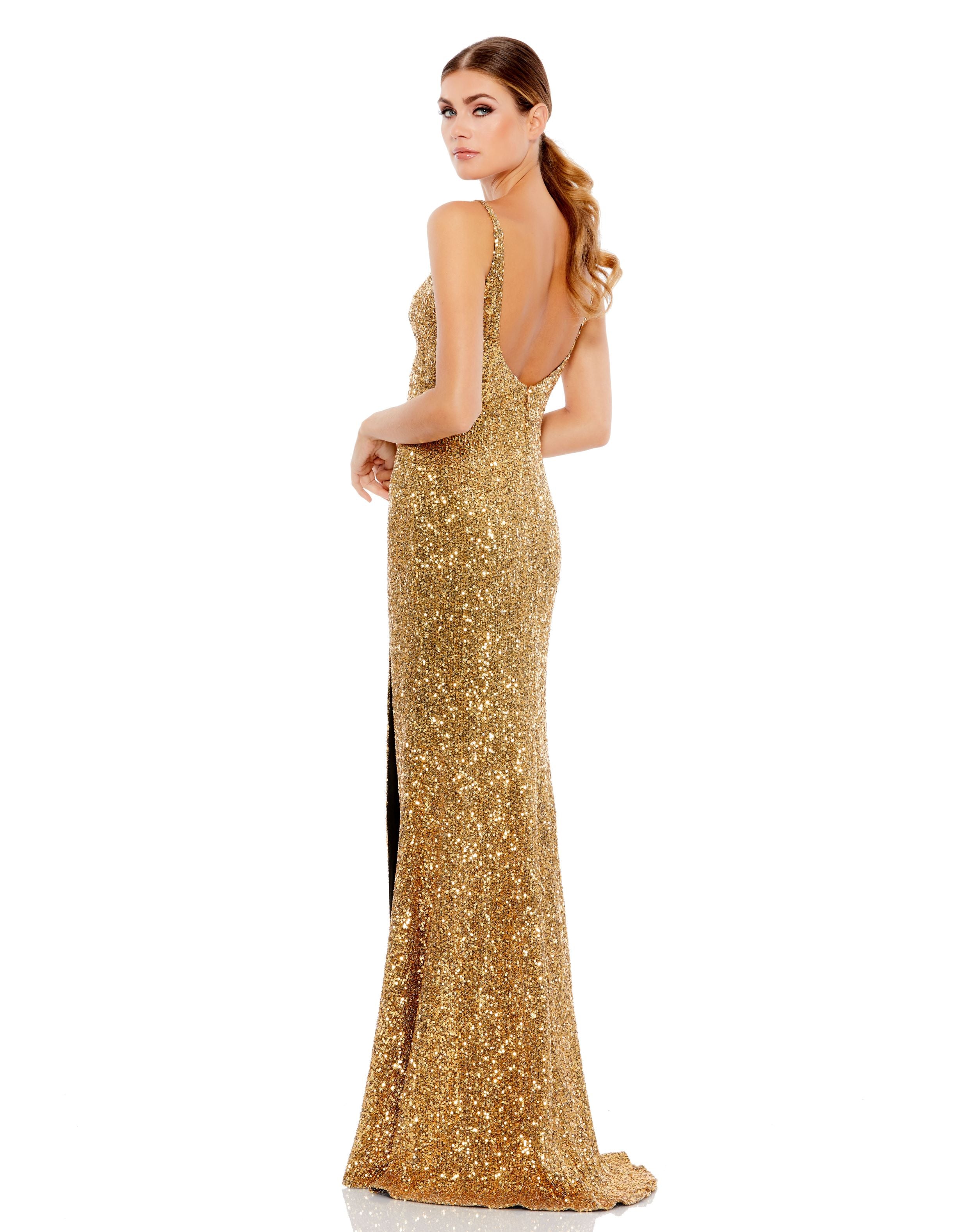 Classic Fully Sequined Sleeveless Trumpet Gown – Mac Duggal