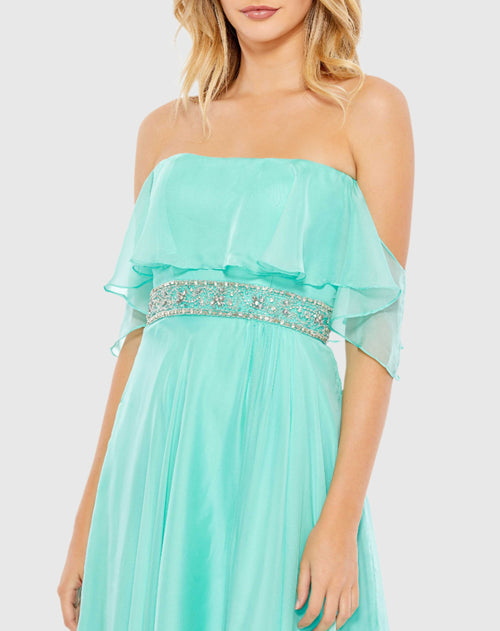 Flowy Off-the-Shoulder Gown