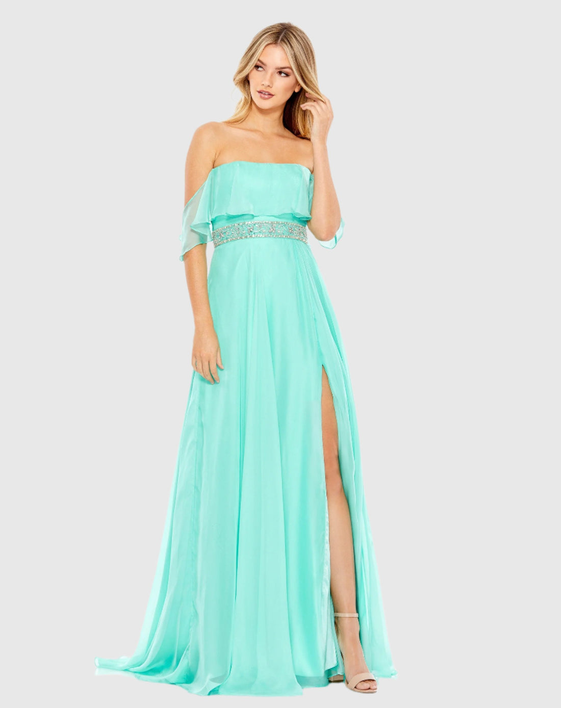 Flowy Off-the-Shoulder Gown