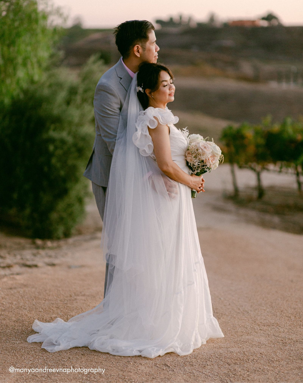 White Ruffle Tiered Cut-Out Chiffon Gown - Mac Duggal