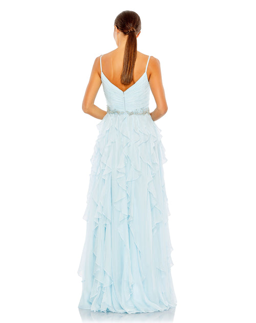 Embellished Ruffled Sleeveless Gown | Sample | Sz. 2