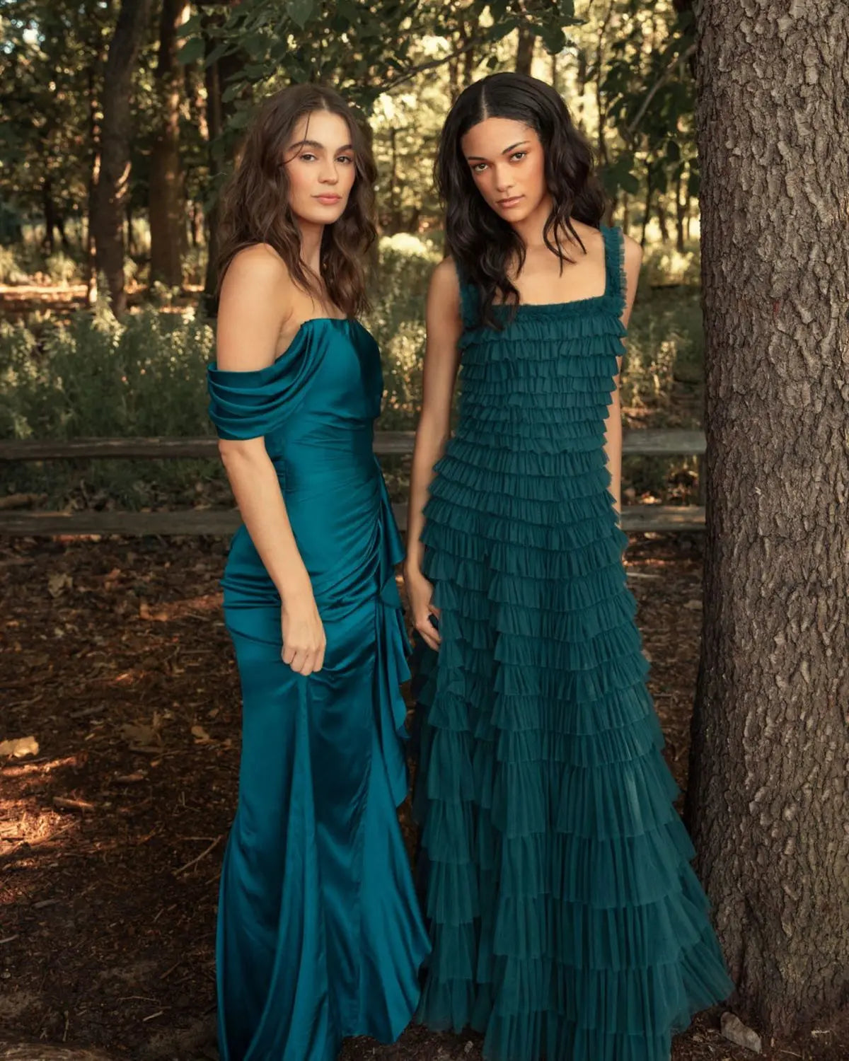 Teal Sleeveless Ruffle Layered Gown Teal Sleeveless Ruffle Layered Gown