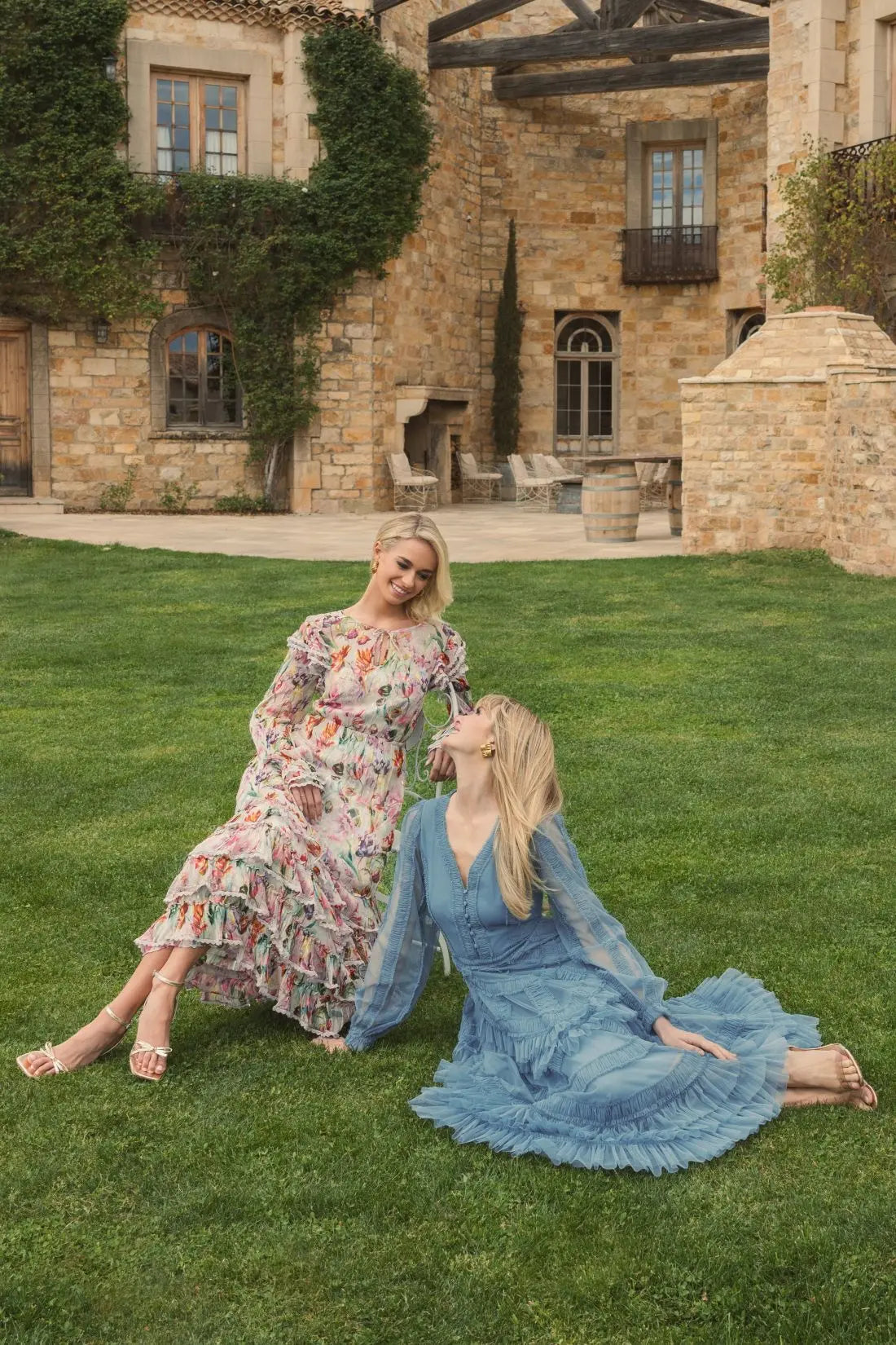 Multicolor Long Sleeve Ruffle Detail Floral Shift Dress - Mac Duggal