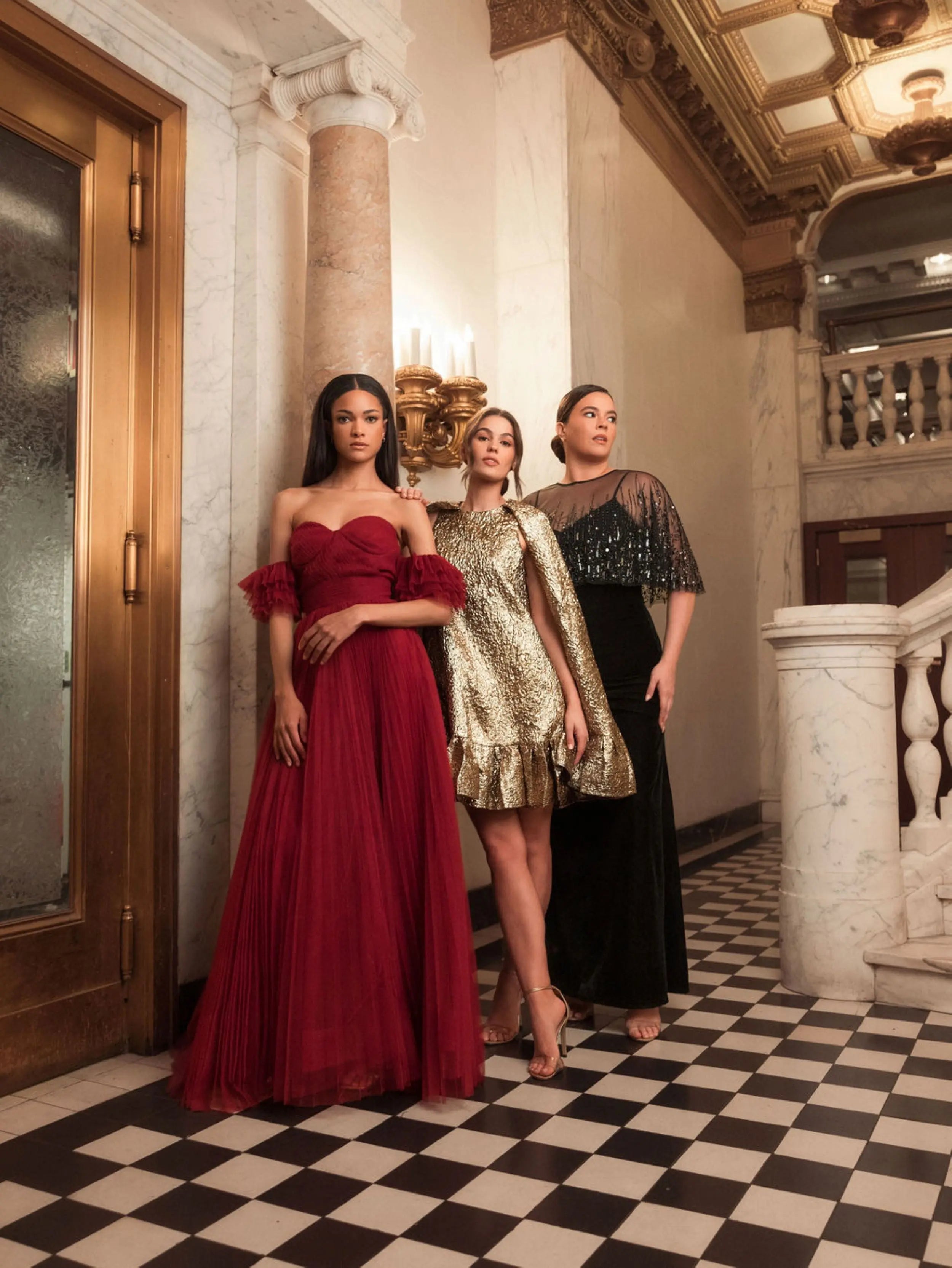 Black Velvet Trumpet Gown With Embellished Cape (Plus) - Mac Duggal