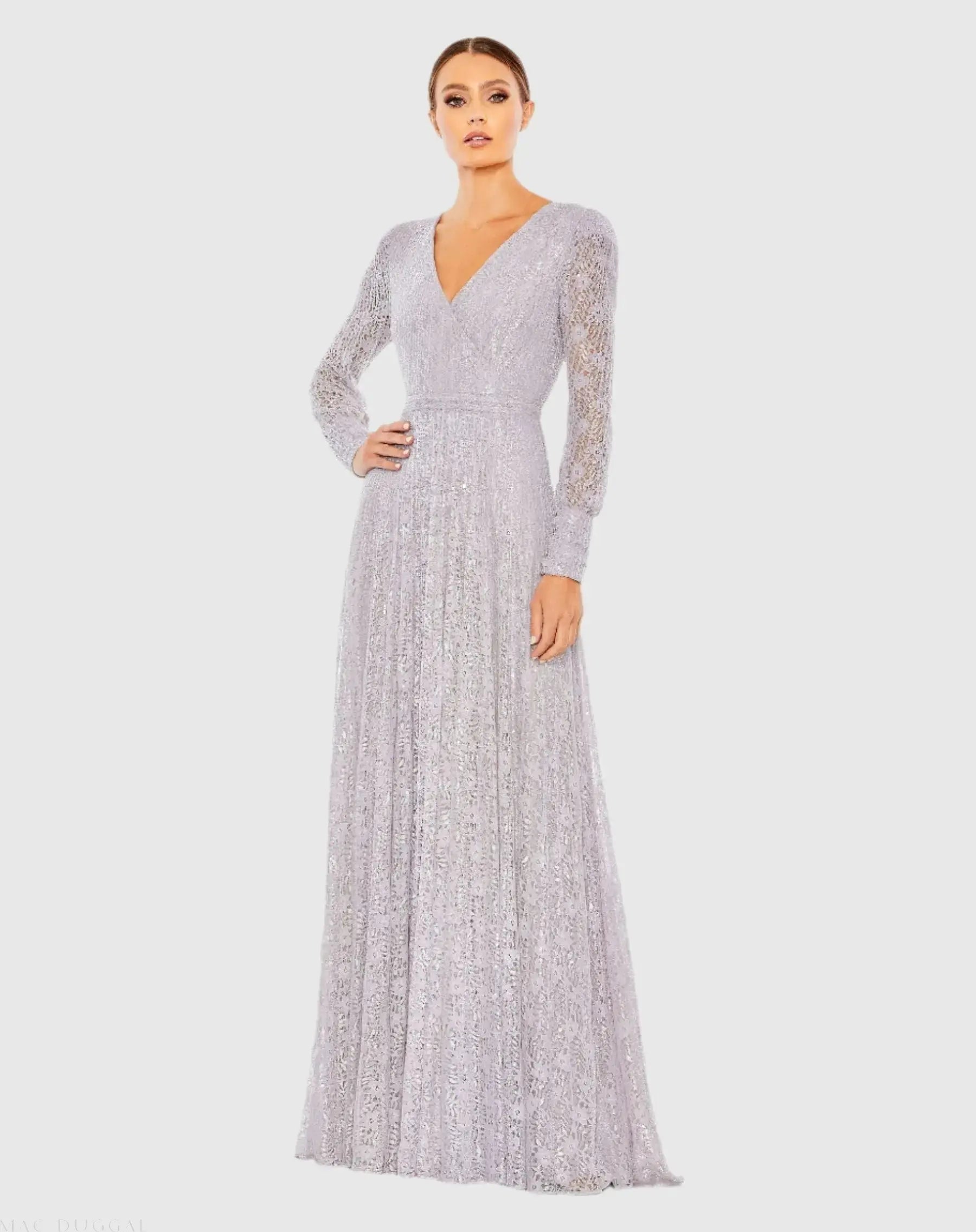 chinese dress ladies Tarly Long Sleeve Lace Maxi Dress Cream– Selfie Leslie main image 1