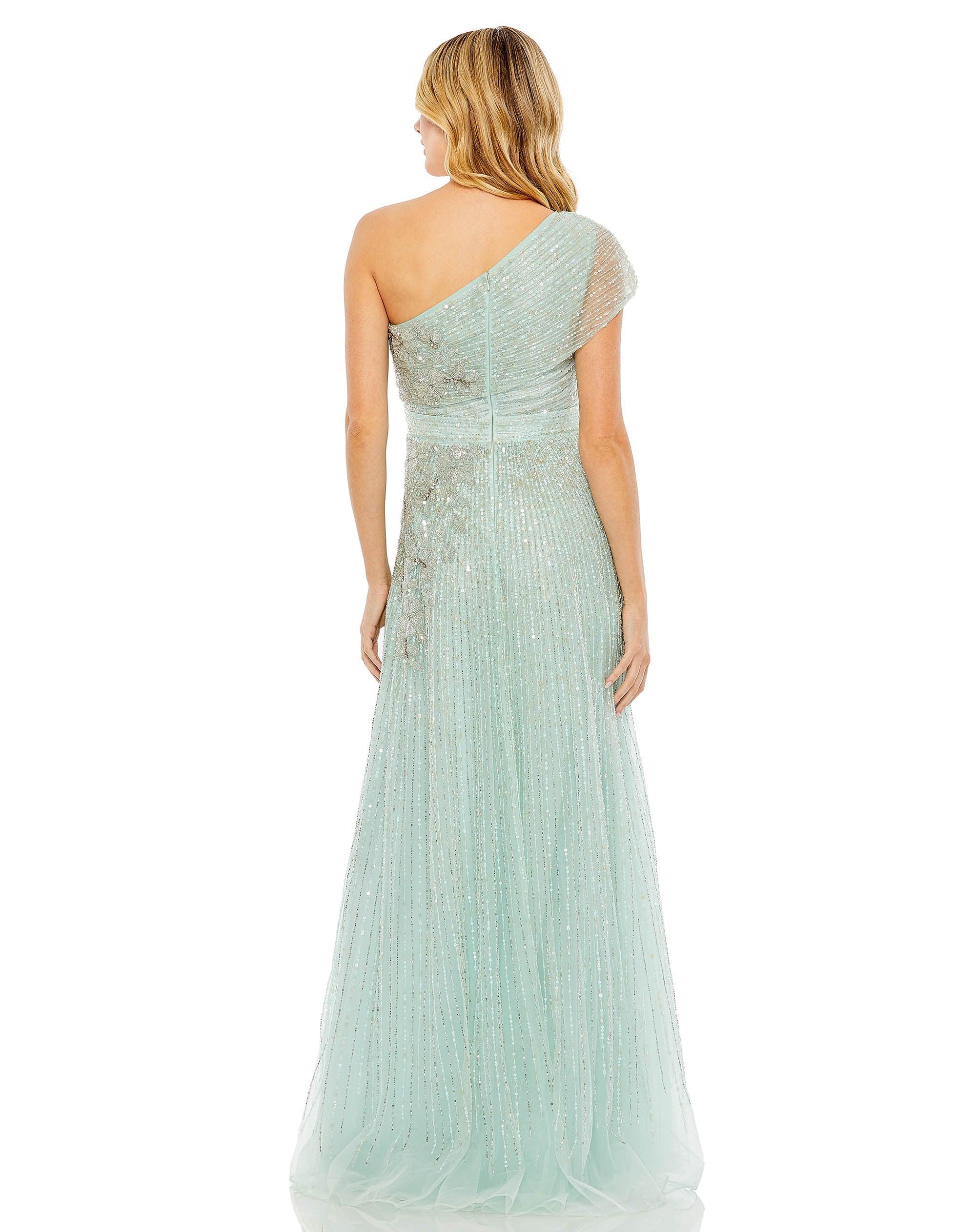 Embellished One Shoulder A-line gown | Sample | Sz. 2