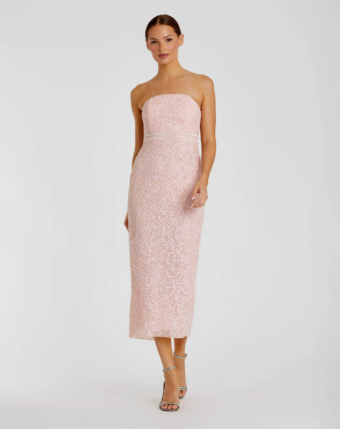 blush pink strapless dress Sexy Blush Pink Maxi Dress - Strapless Maxi Dress - Mermaid Dress
