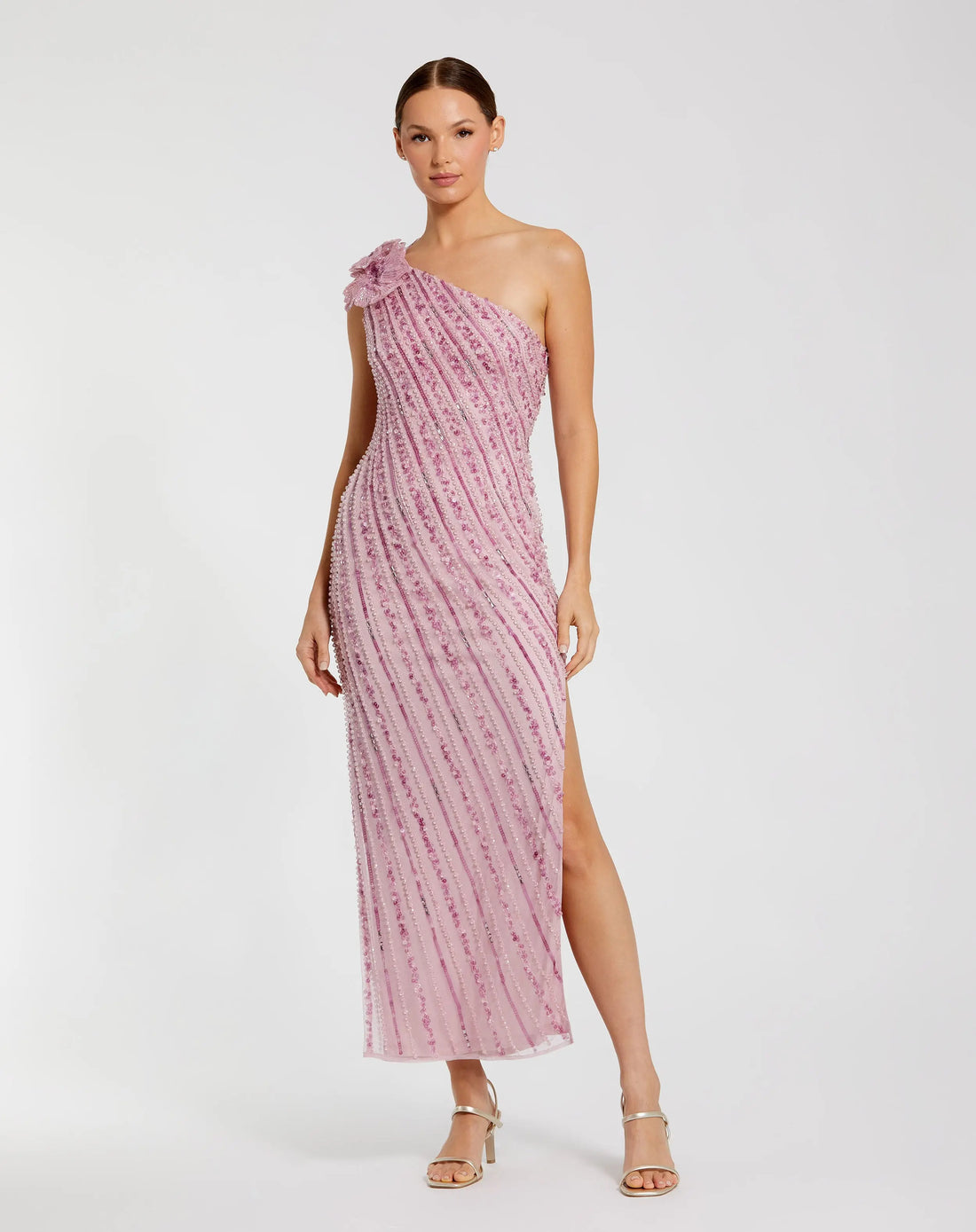 beaded mesh dress Emery Dress, XL / Black MULTI elongated look that feels both modern and timeless House of Wu 40395 Beaded