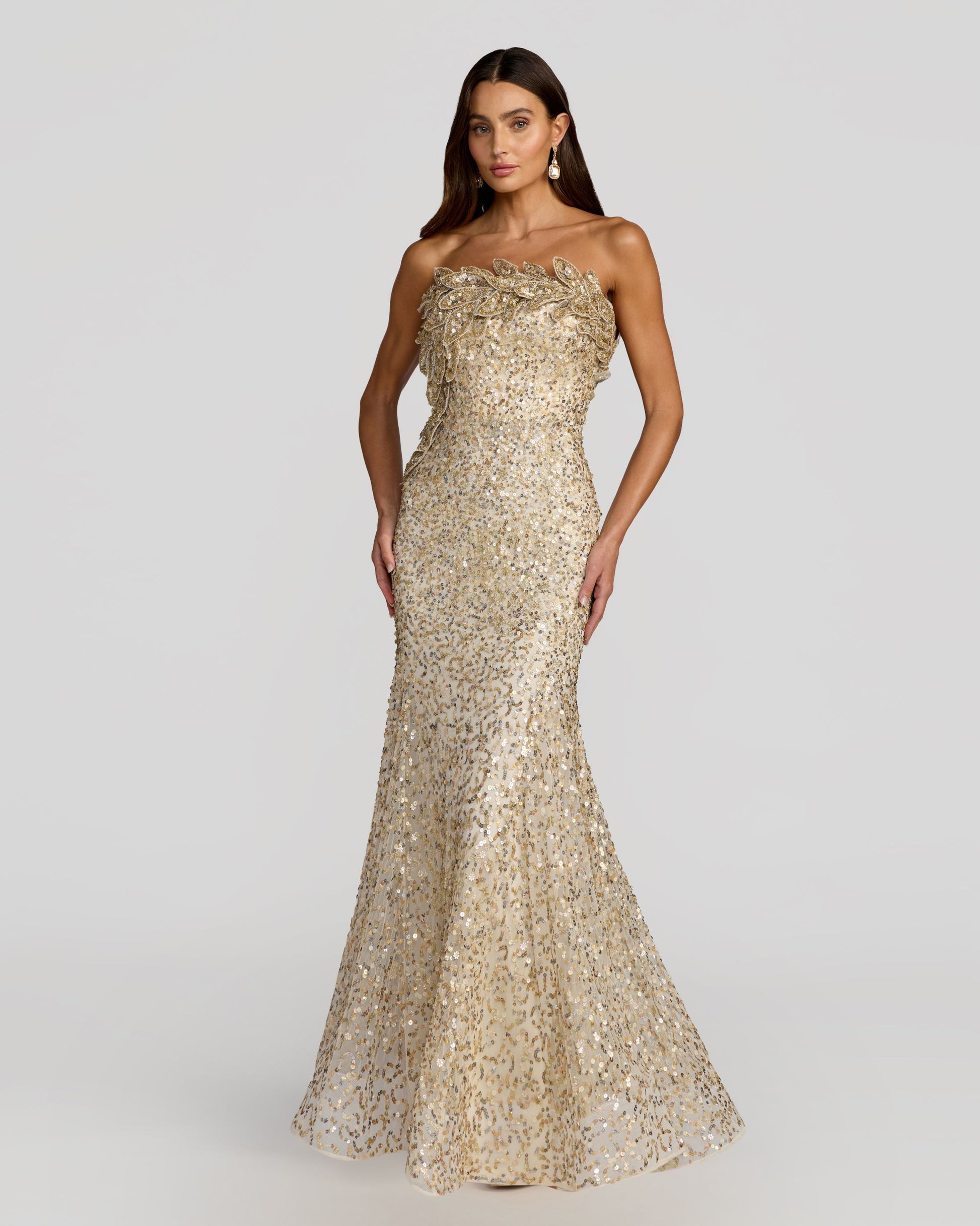 mac duggal prom dress Striped Satin Strapless Ball Gown, Womens, 8, Black Ivory Models are wearing Black and Blush colors. Mac Duggal Collection | Mac