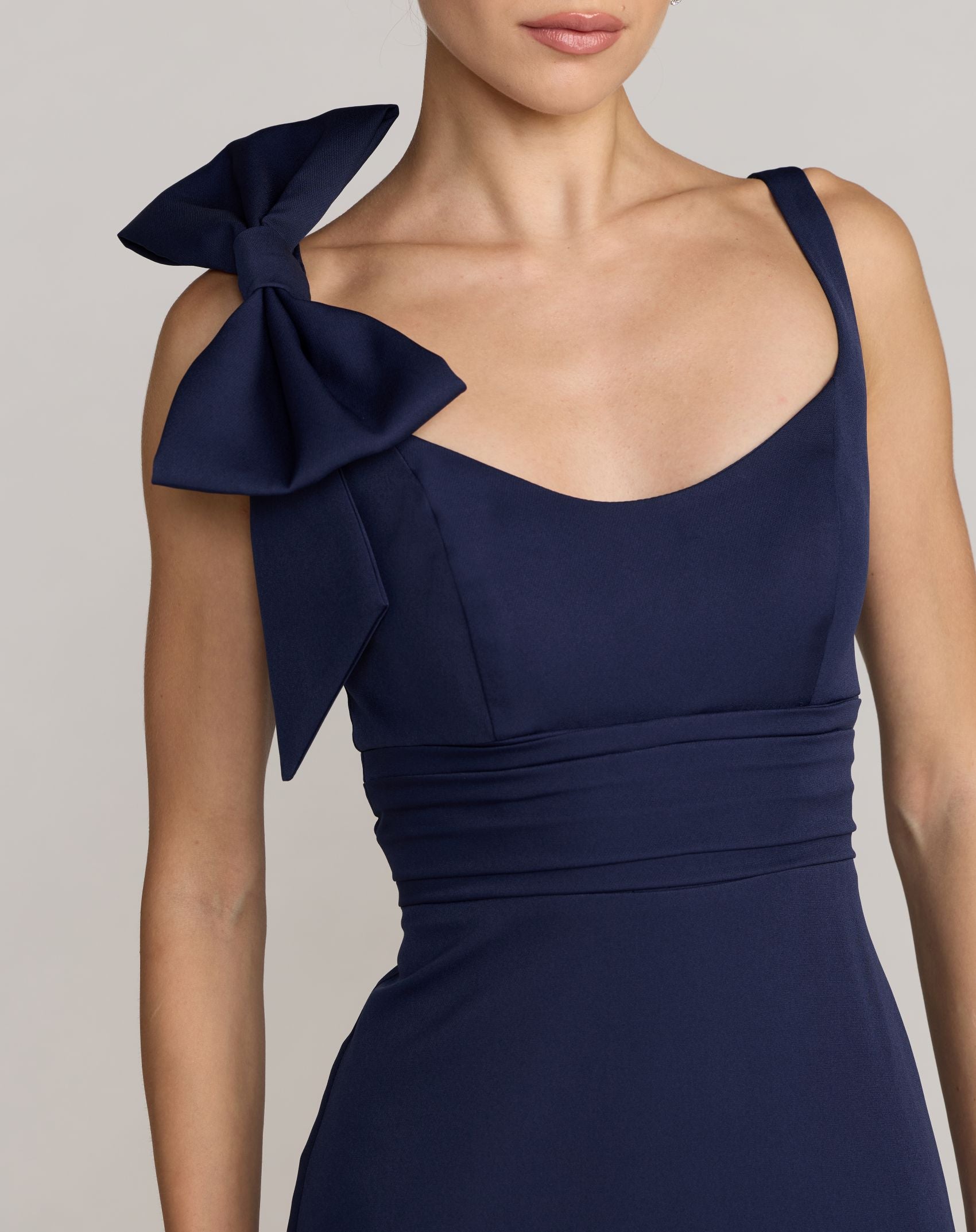 navy blue scoop neck dress The Wiggins Scoop Neck Embroidered Dress in Navy Large