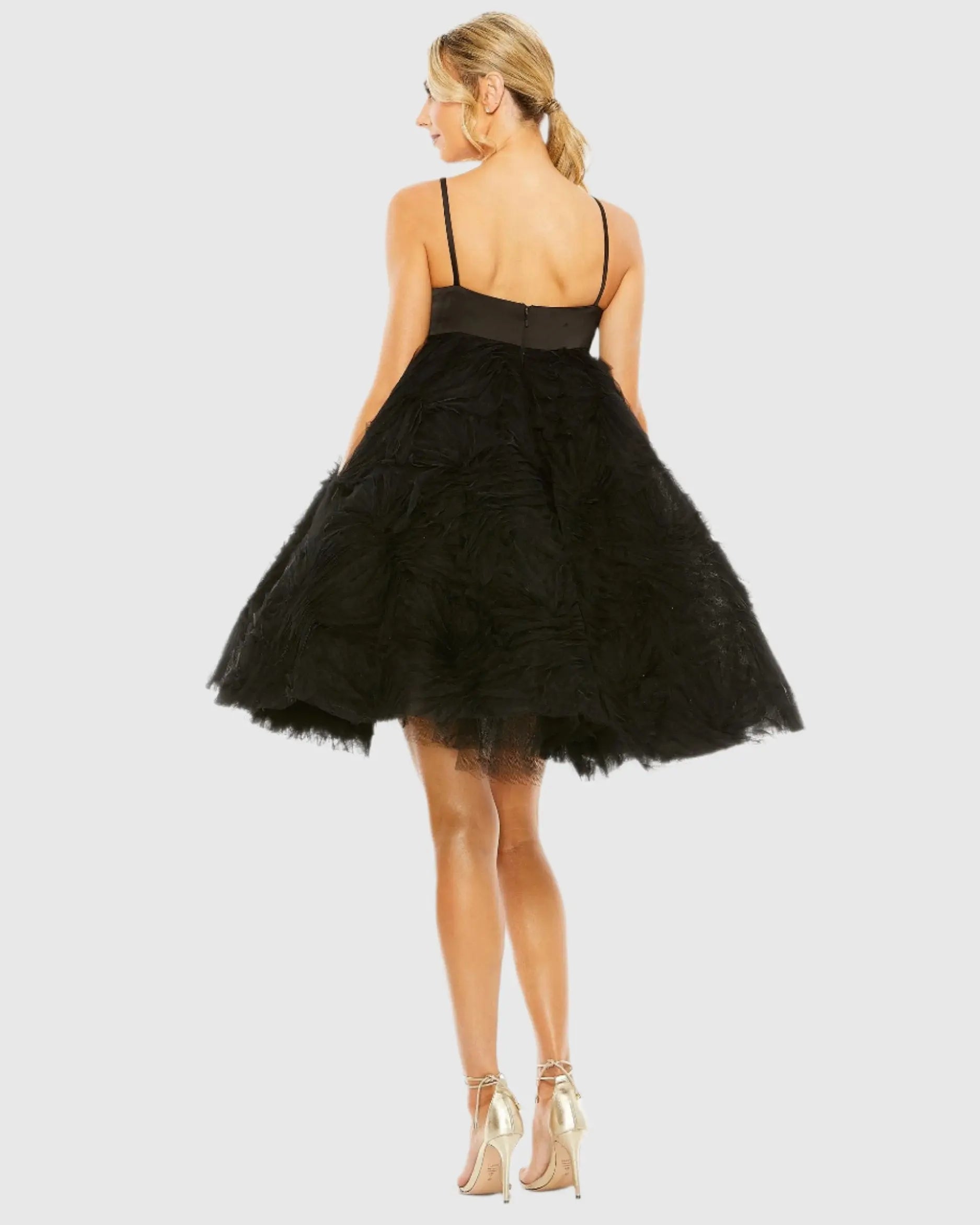 Bow Front Tulle Mini Dress - Mac Duggal