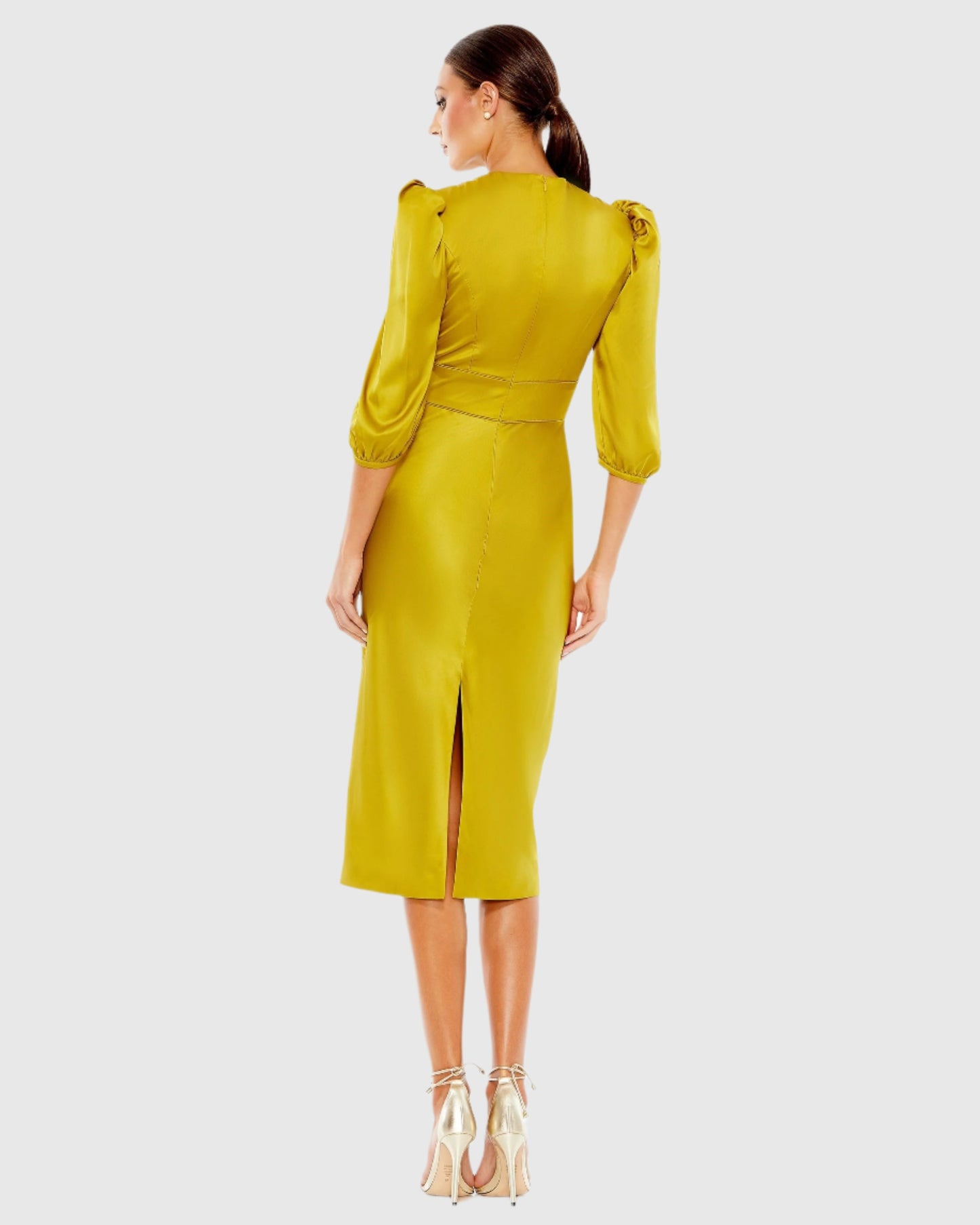 High Neck Midi Dress