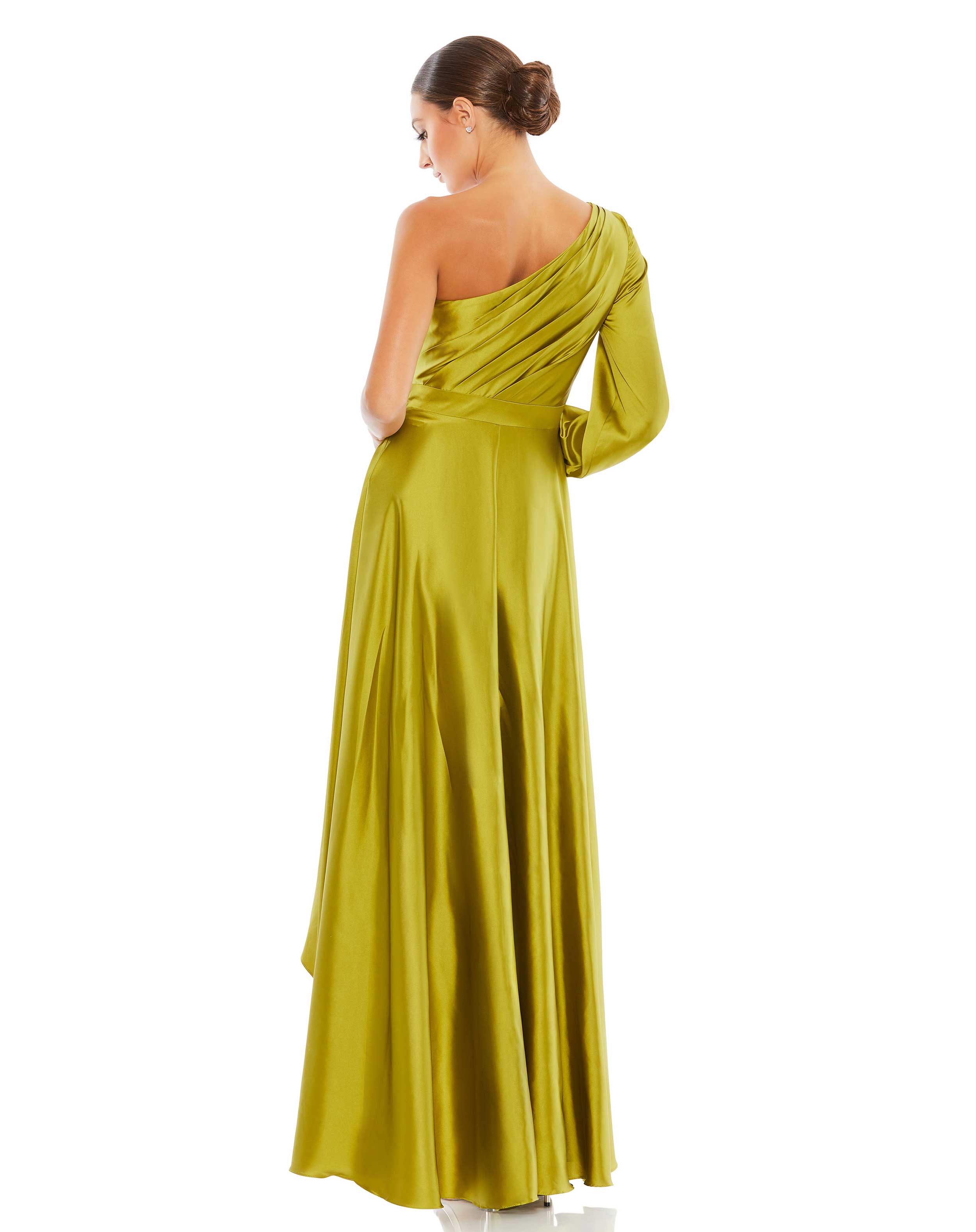 High Low One Shoulder Flowy Gown