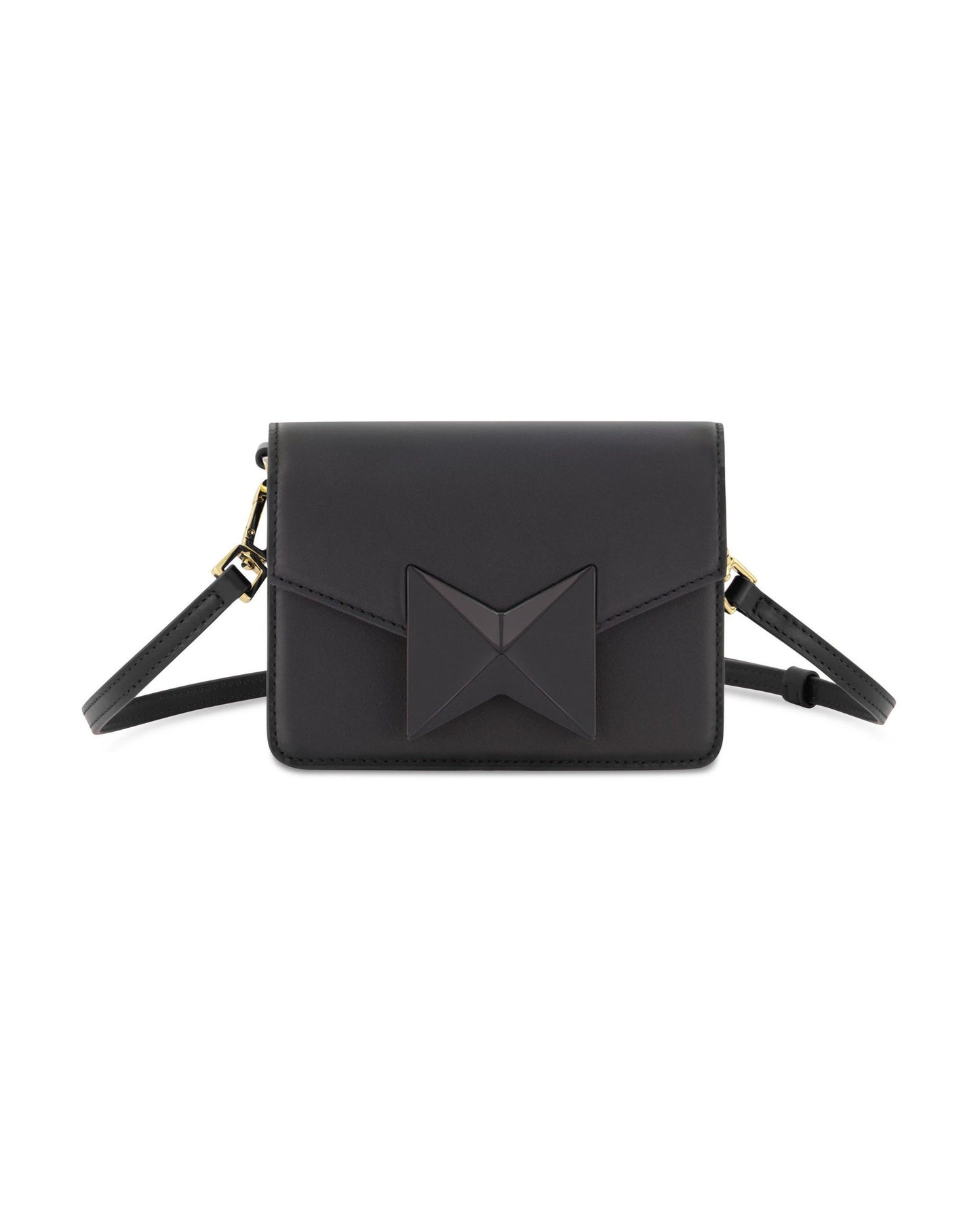 Mini sac bandoulière en cuir ton sur ton