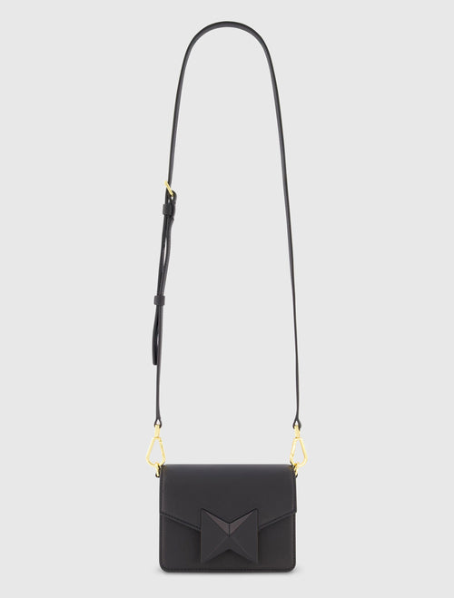 Mini Leather Tone On Tone Crossbody Bag