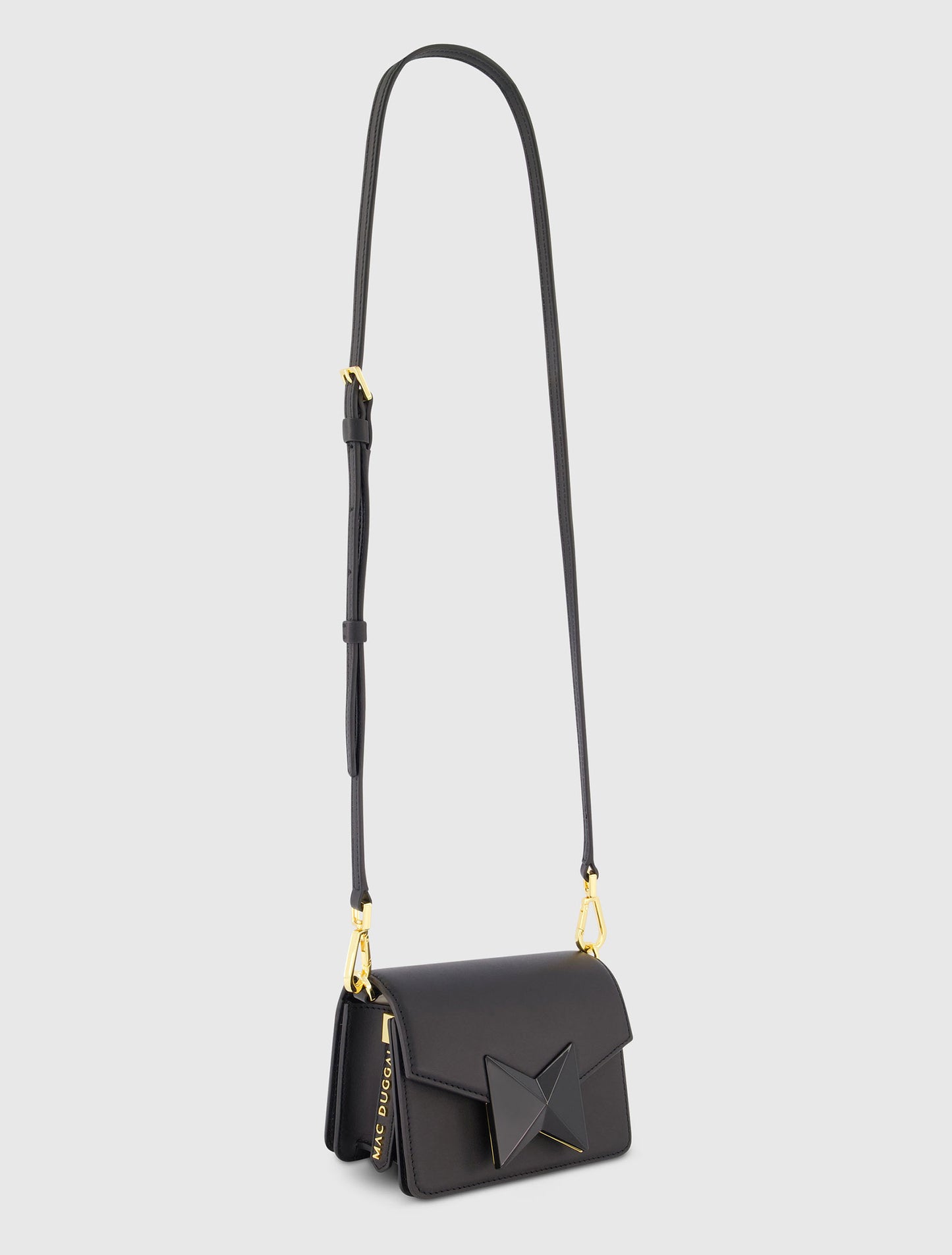 Mini sac bandoulière en cuir ton sur ton