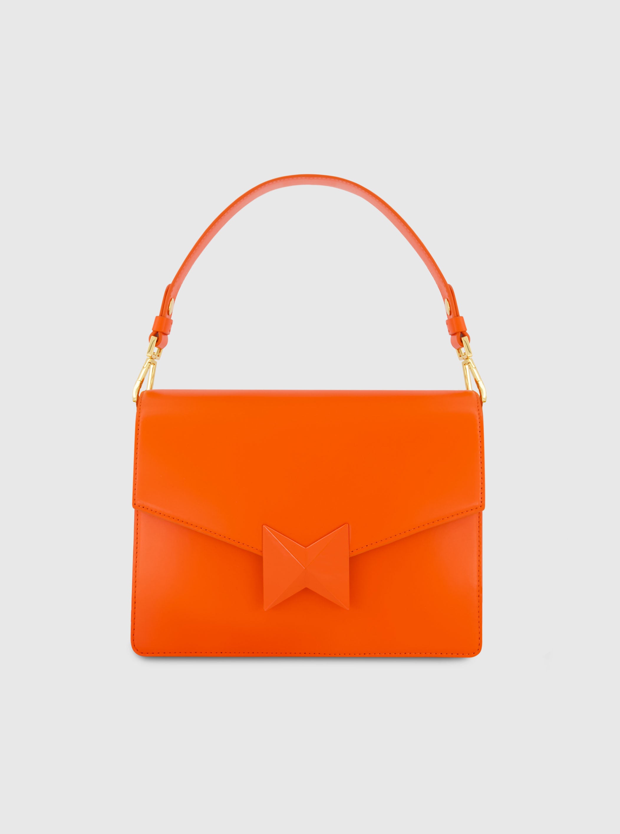 Classic Sunset Leather Medium Shoulder Bag with Detachable Strap