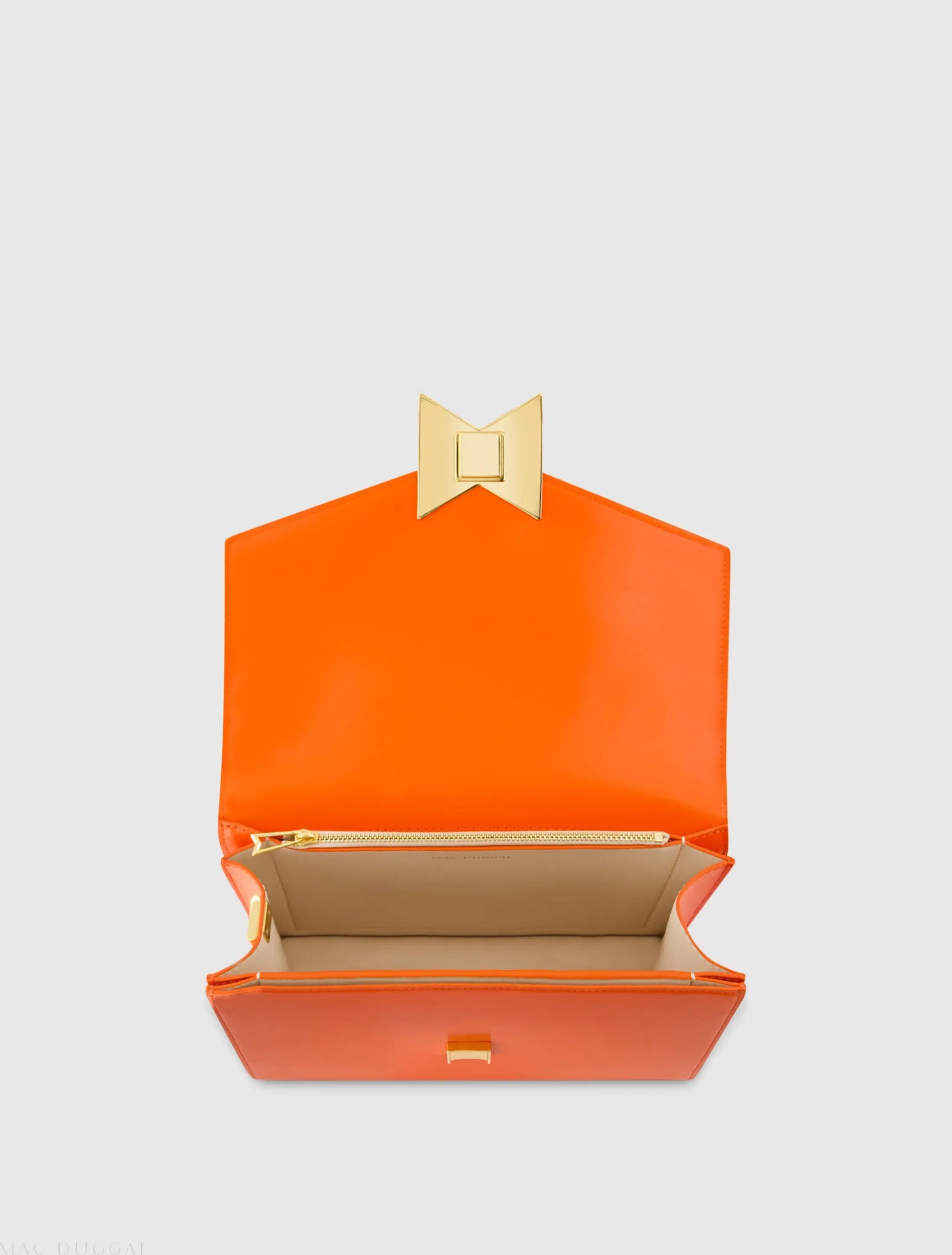 Classic Sunset Leather Medium Shoulder Bag with Detachable Strap - Mac Duggal