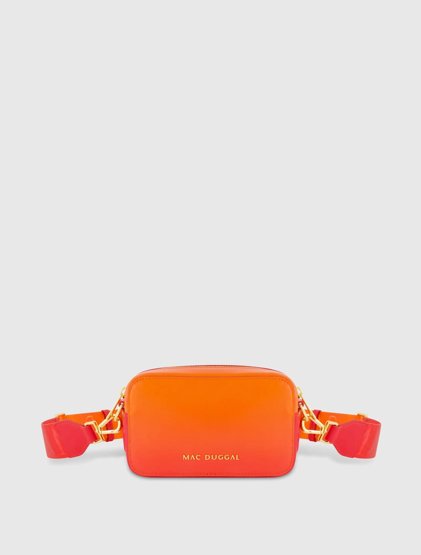 Ombre Small Leather Crossbody Camera Bag with Adjustable Strap - Mac Duggal