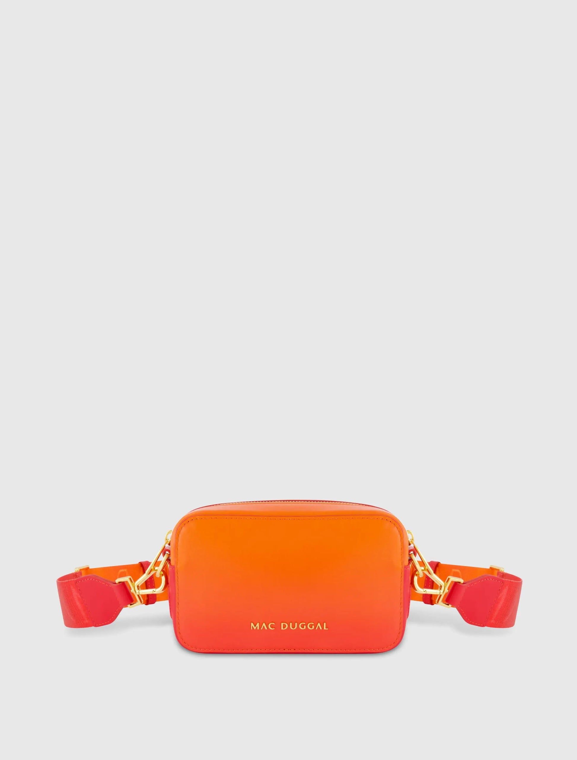 Ombre Small Leather Crossbody Camera Bag with Adjustable Strap - Mac Duggal