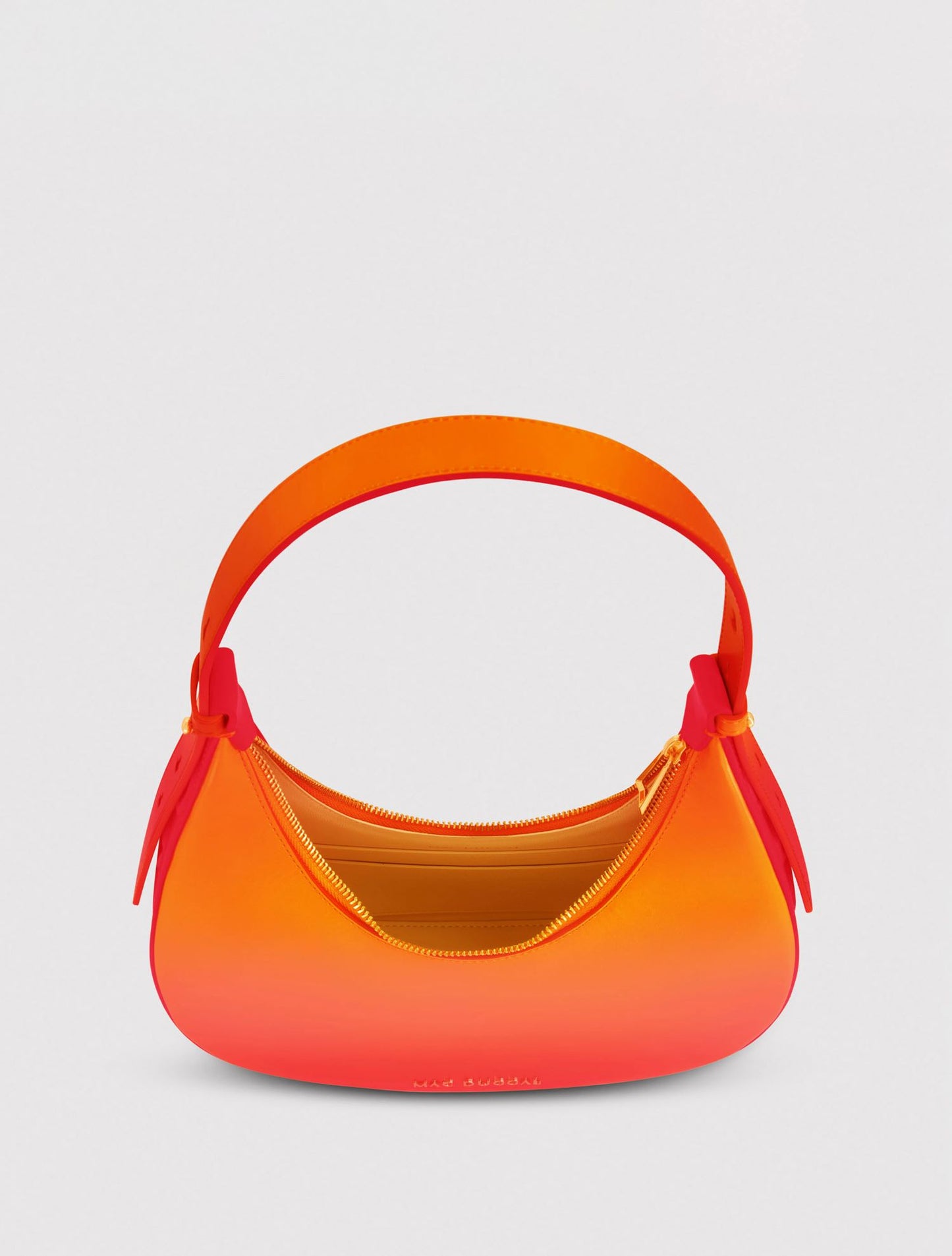 Bolso Hobo Mediano Ombre De Piel Con Correa Ajustable