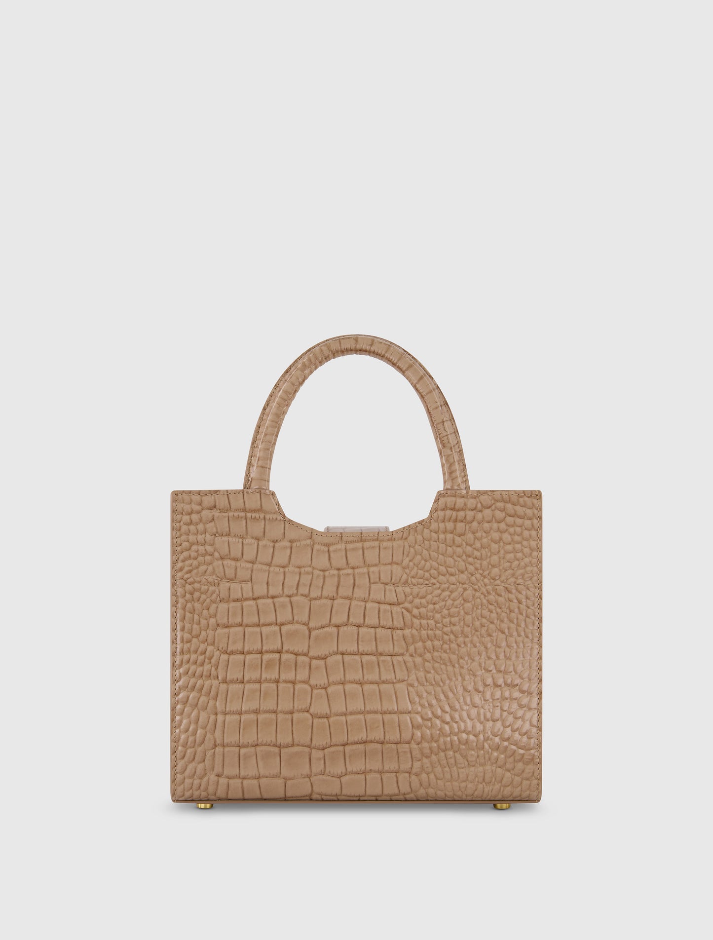 Sac fourre-tout en cuir de crocodile avec boucle dorée